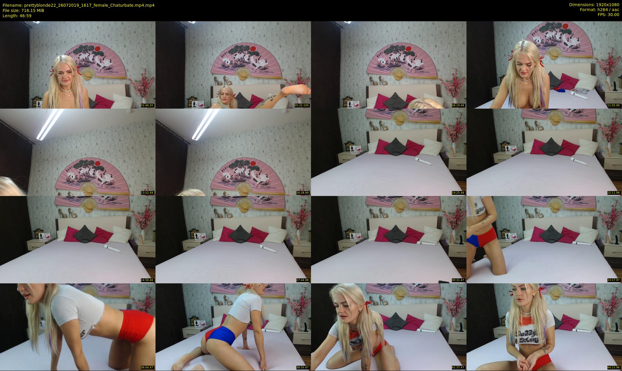 prettyblonde22 — 47 minute Chaturbate female cam show recording, 1080p, Jul 26, 2019