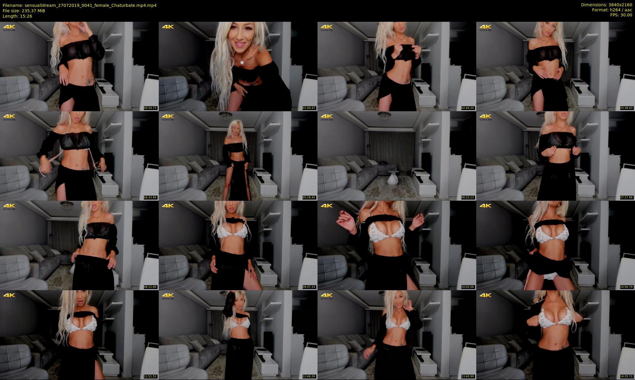 sensualldream — 16 minute Chaturbate female cam show recording, 4K, Jul 27, 2019