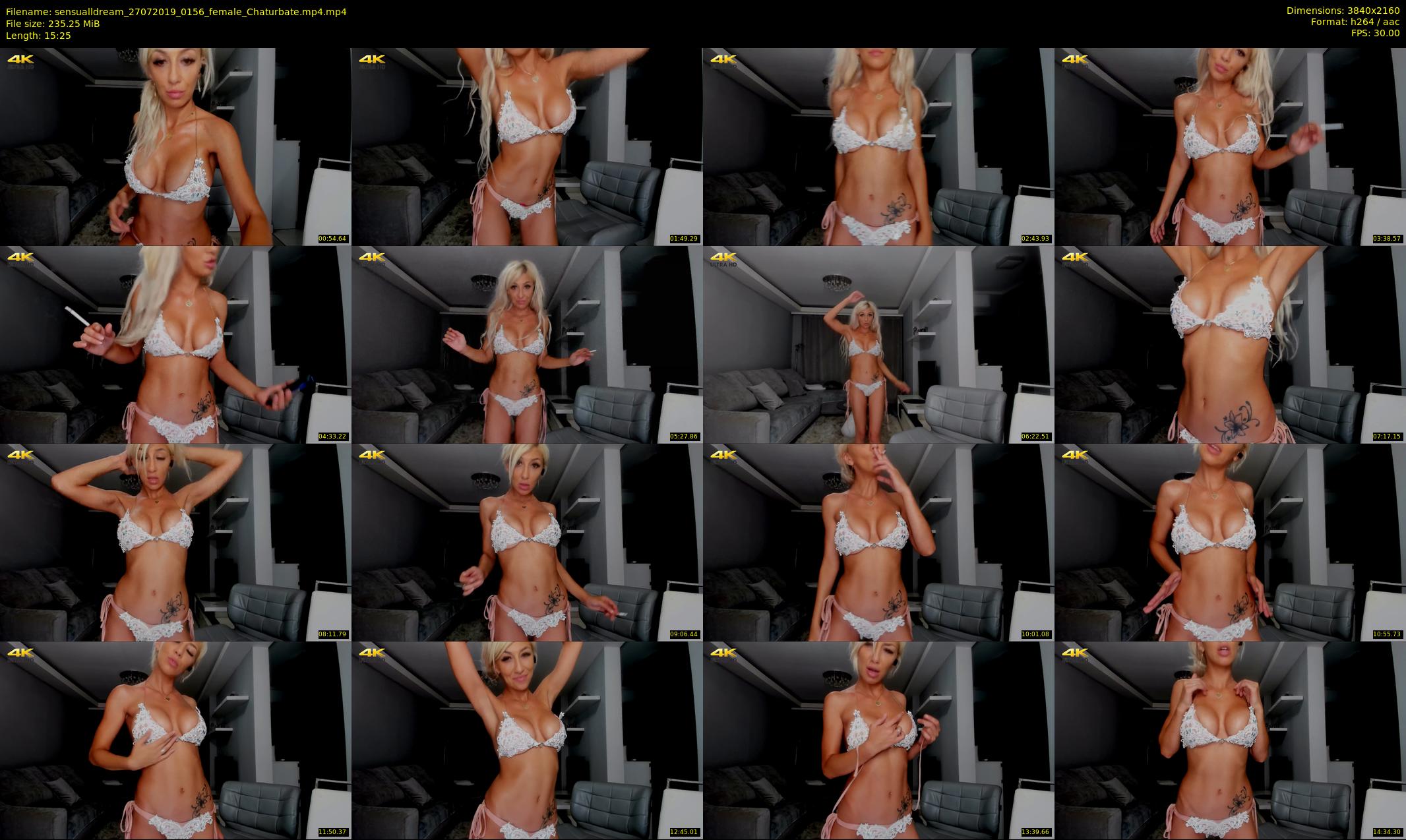 sensualldream — 16 minute Chaturbate female cam show recording, 4K, Jul 27, 2019
