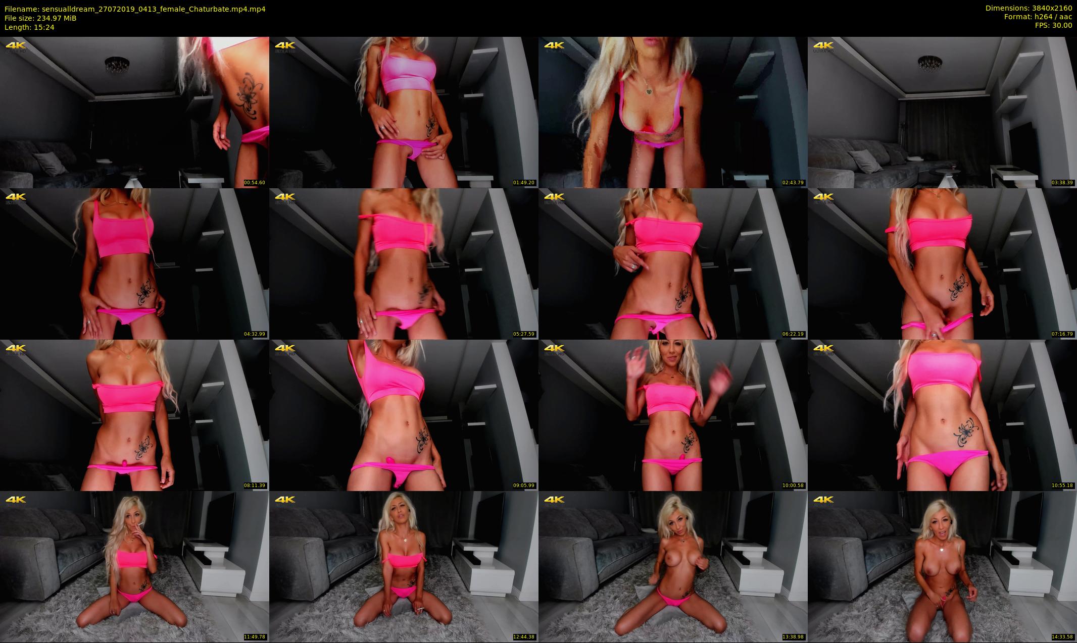 sensualldream — 16 minute Chaturbate female cam show recording, 4K, Jul 27, 2019