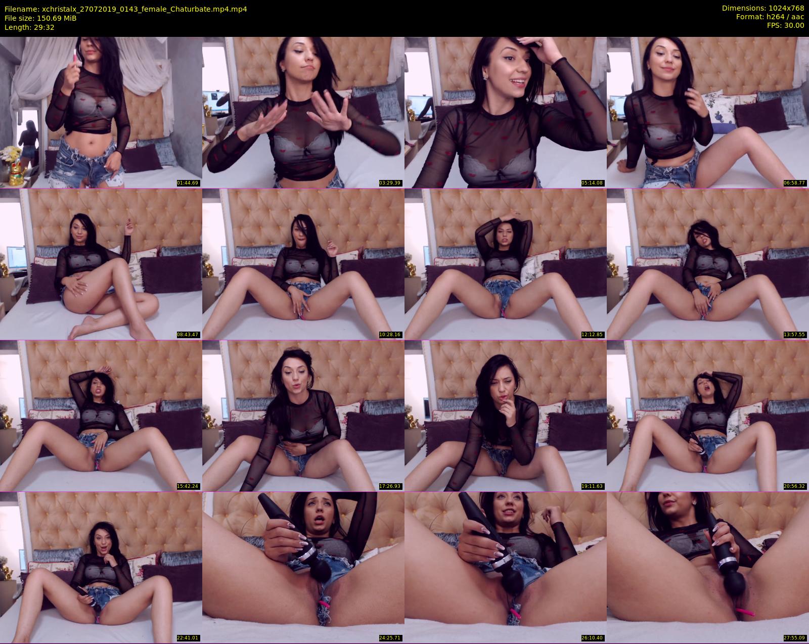 xchristalx — 30 minute Chaturbate female cam show recording, 720p, Jul 27, 2019