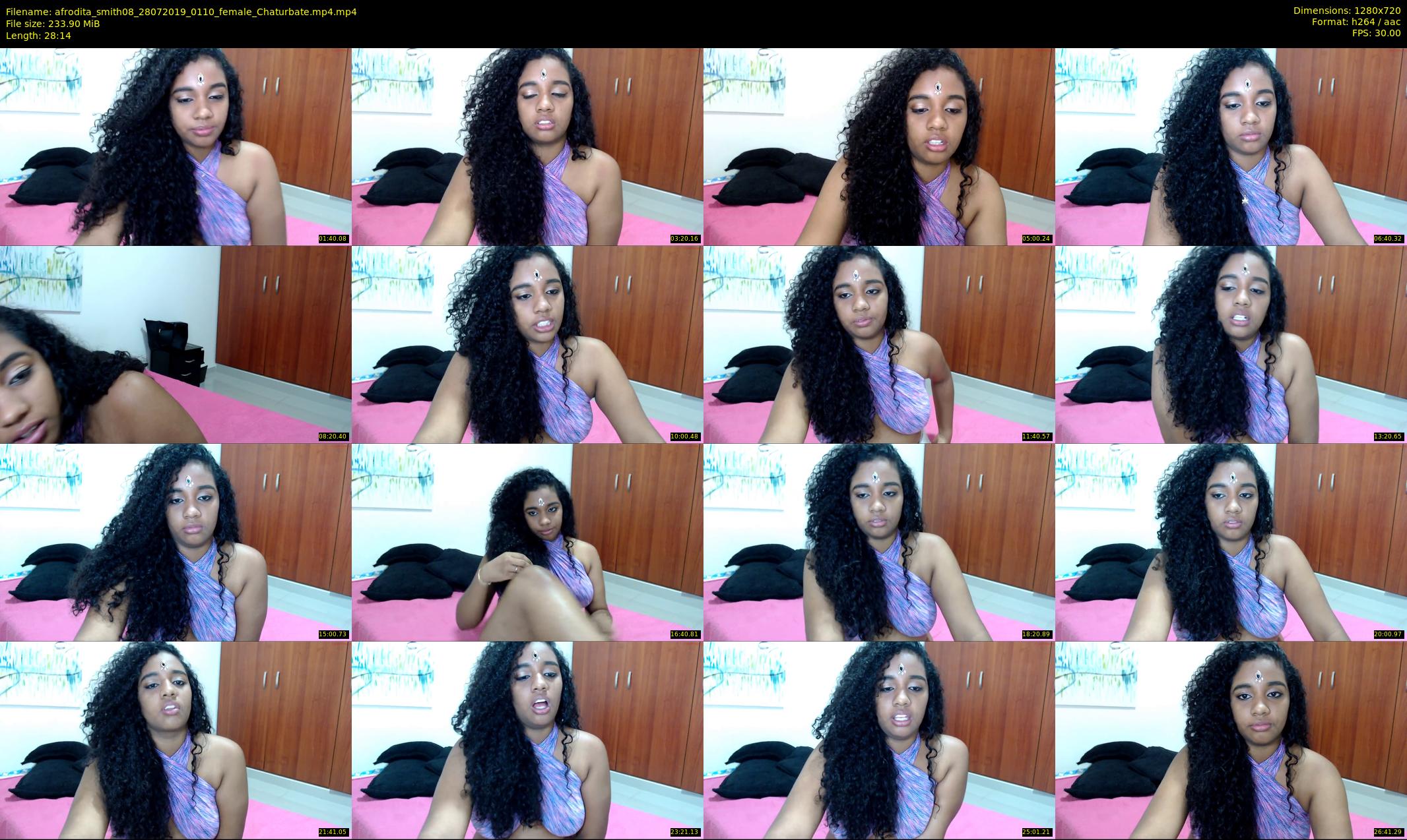 afrodita_smith08 — 29 minute Chaturbate female cam show recording, 720p, Jul 28, 2019