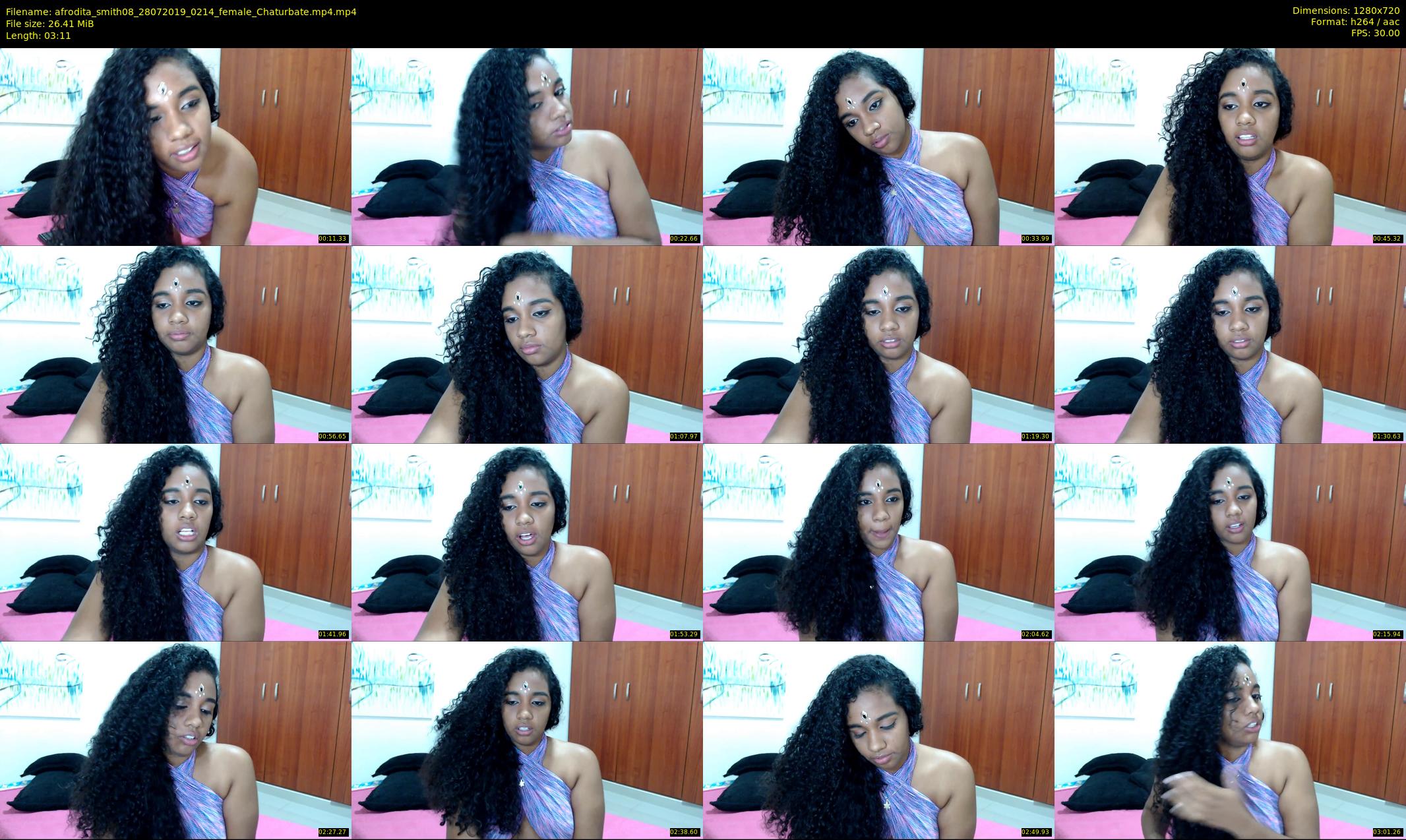 afrodita_smith08 — 4 minute Chaturbate female cam show recording, 720p, Jul 28, 2019