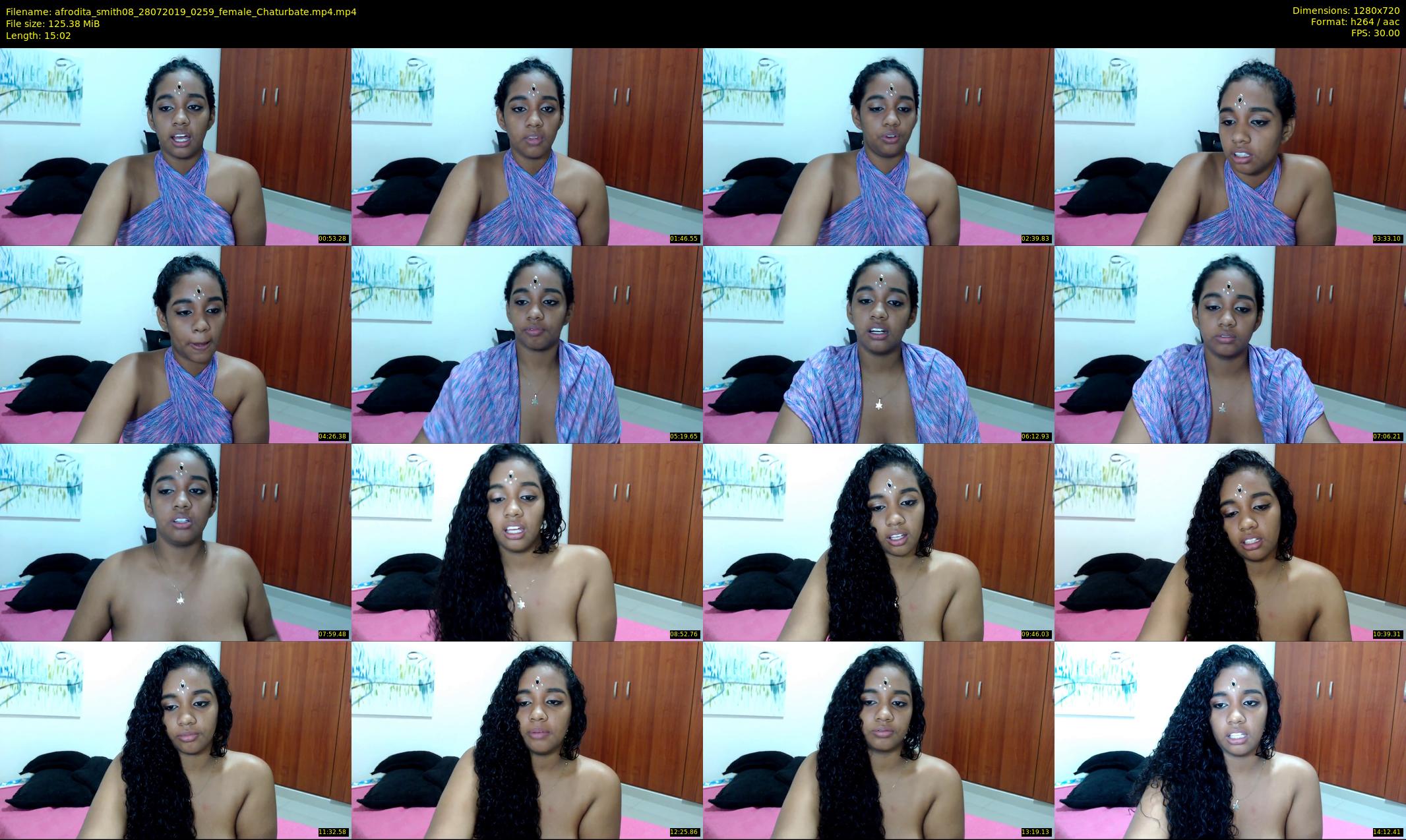 afrodita_smith08 — 16 minute Chaturbate female cam show recording, 720p, Jul 28, 2019