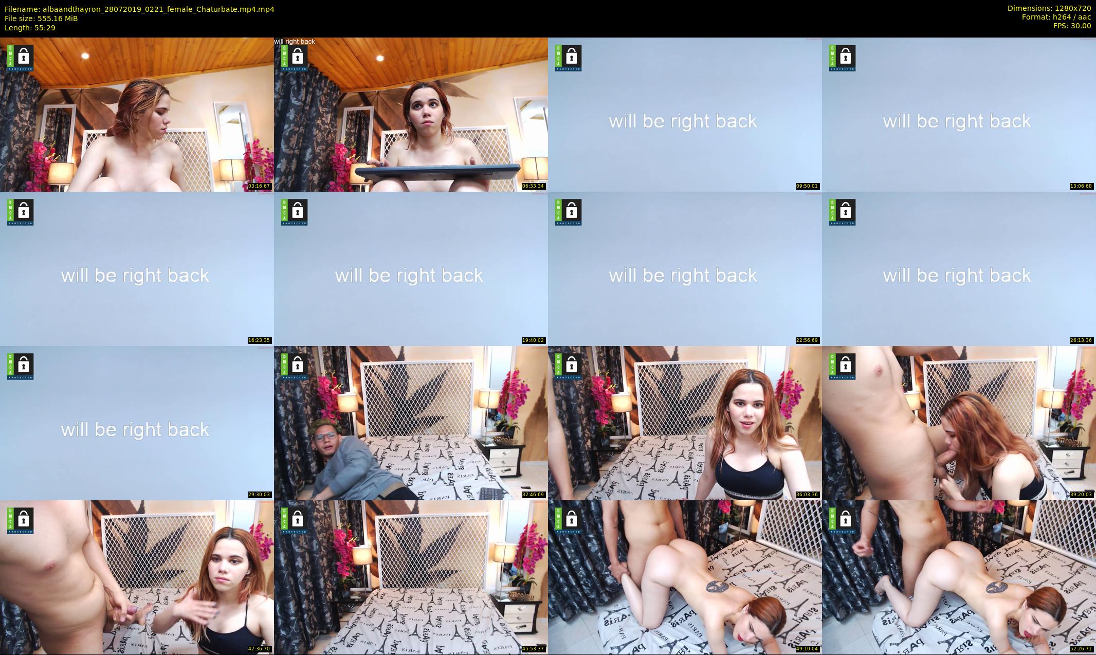 albaandthayron — 56 minute Chaturbate couple cam show recording, 720p, Jul 28, 2019