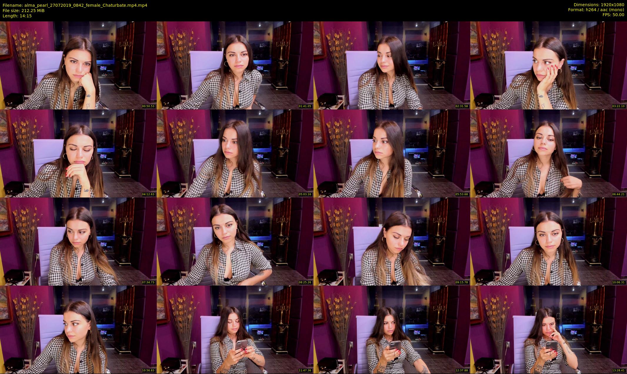 alma_pearl — 15 minute Chaturbate female cam show recording, 1080p, Jul 27, 2019