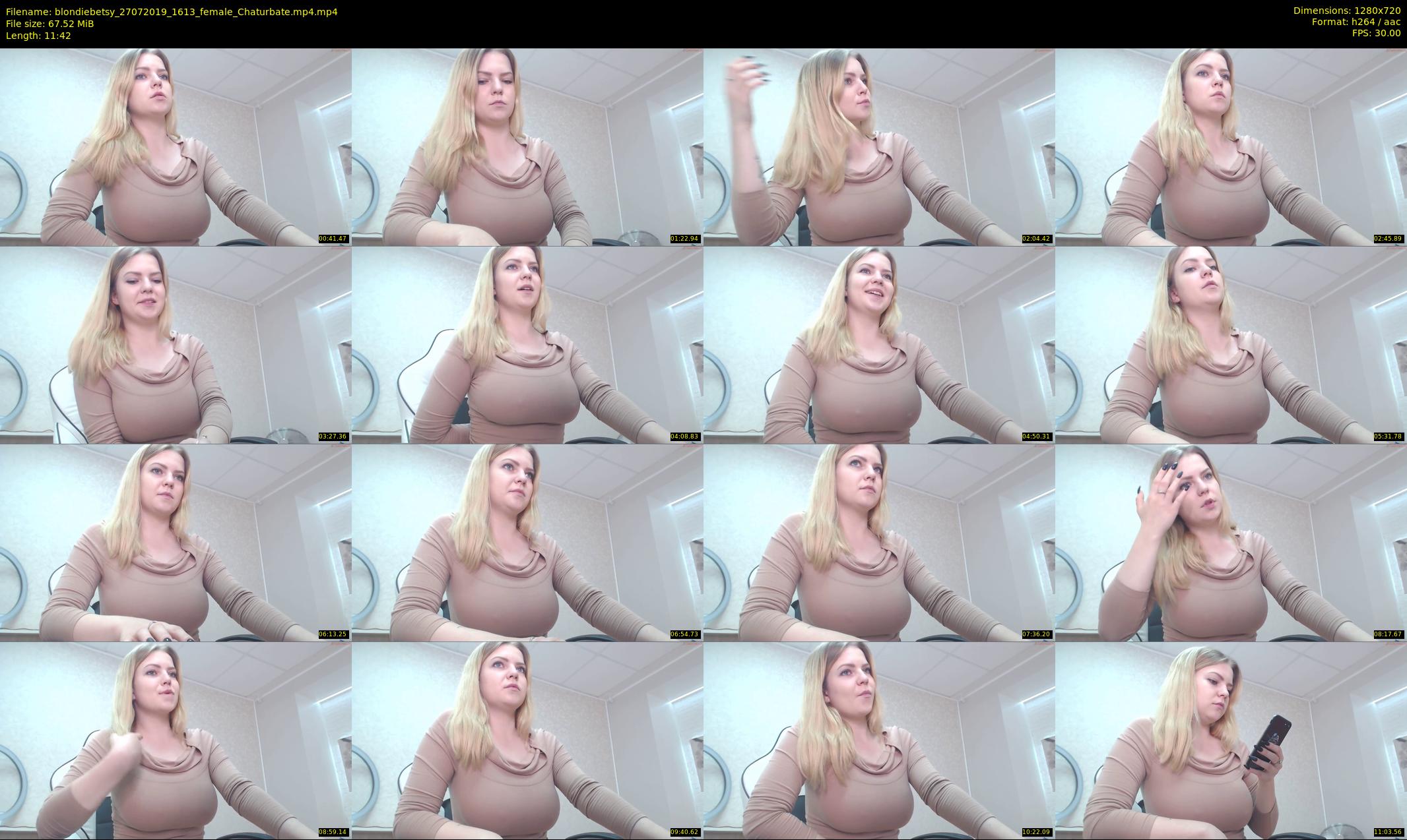 blondiebetsy — 12 minute Chaturbate female cam show recording, 720p, Jul 27, 2019
