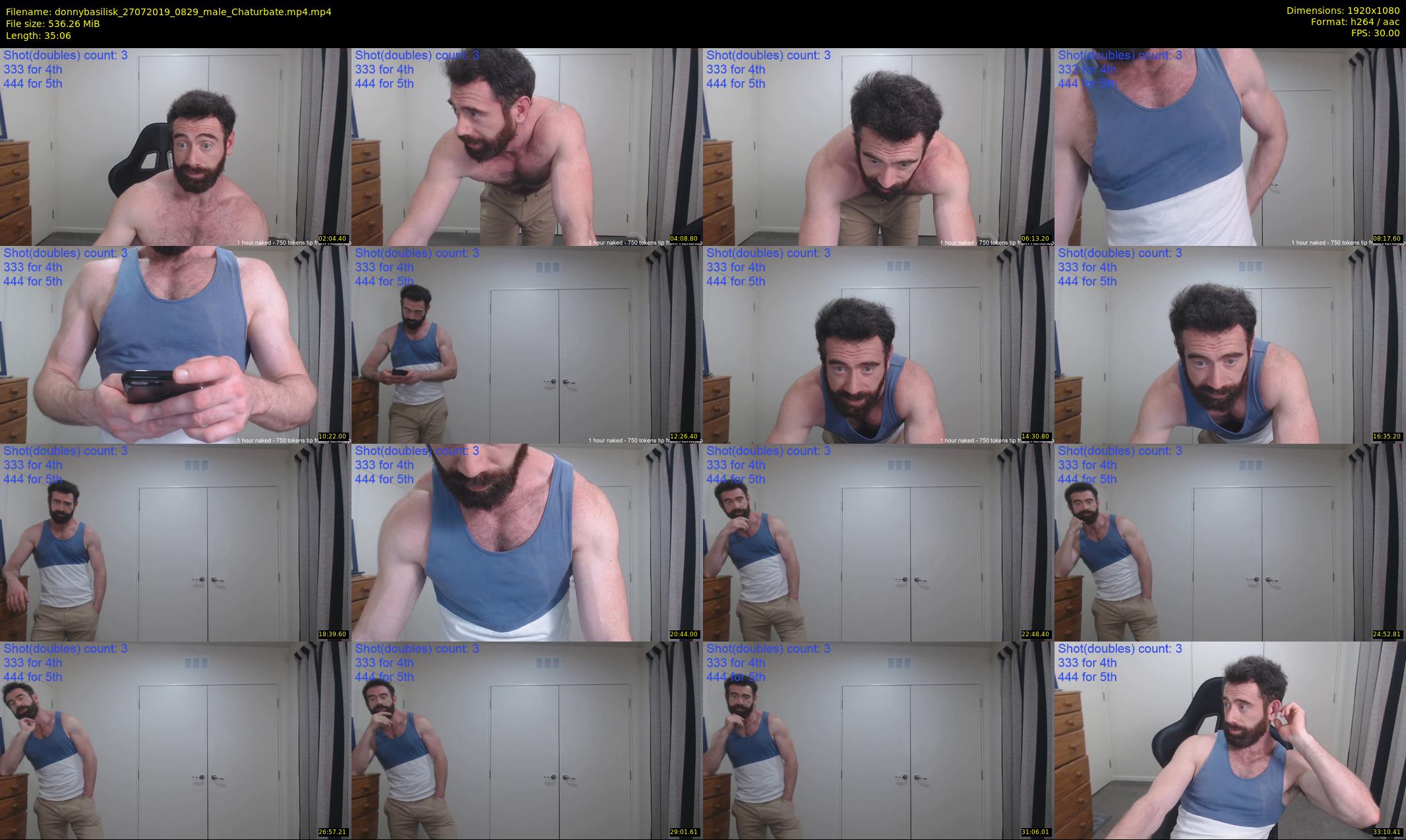 donnybasilisk — 36 minute Chaturbate male cam show recording, 1080p, Jul 27, 2019