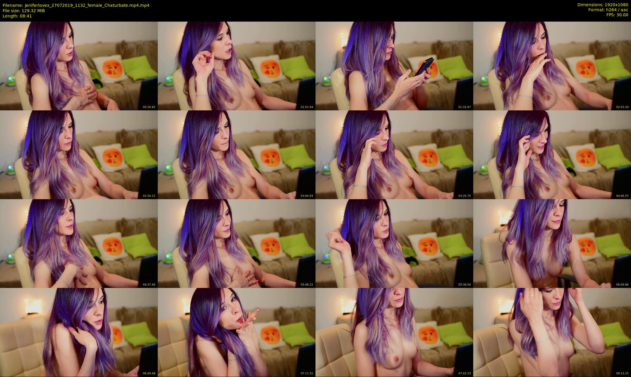 jeniferlovex — 9 minute Chaturbate female cam show recording, 1080p, Jul 27, 2019