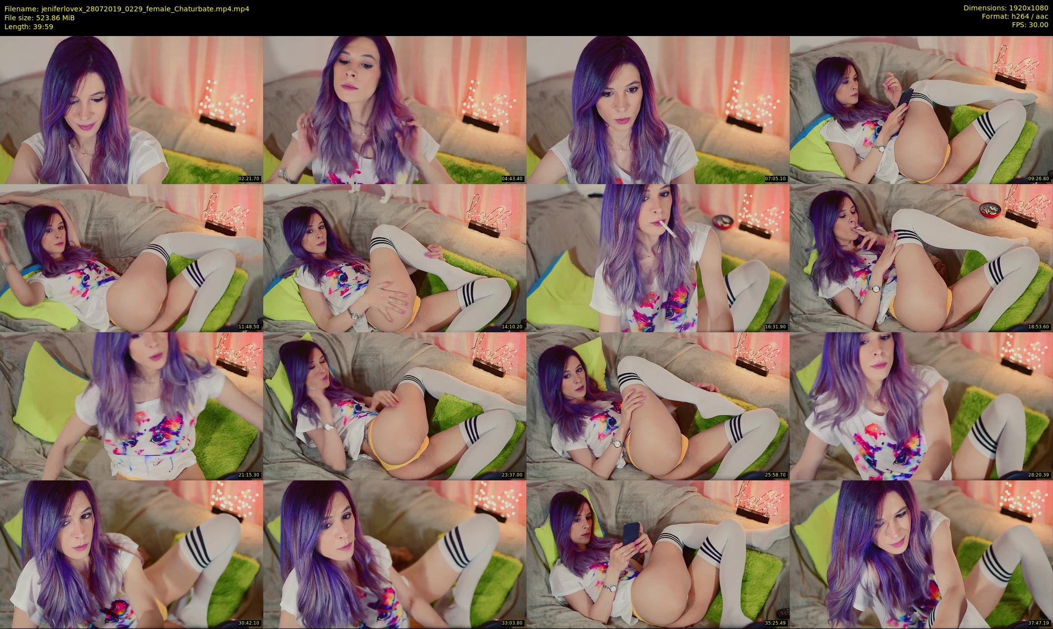 jeniferlovex — 40 minute Chaturbate female cam show recording, 1080p, Jul 28, 2019