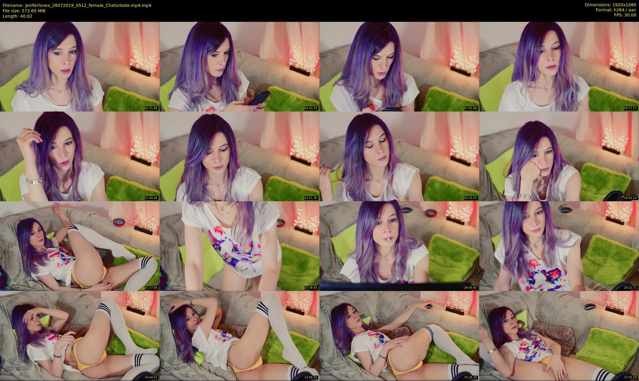 jeniferlovex — 41 minute Chaturbate female cam show recording, 1080p, Jul 28, 2019