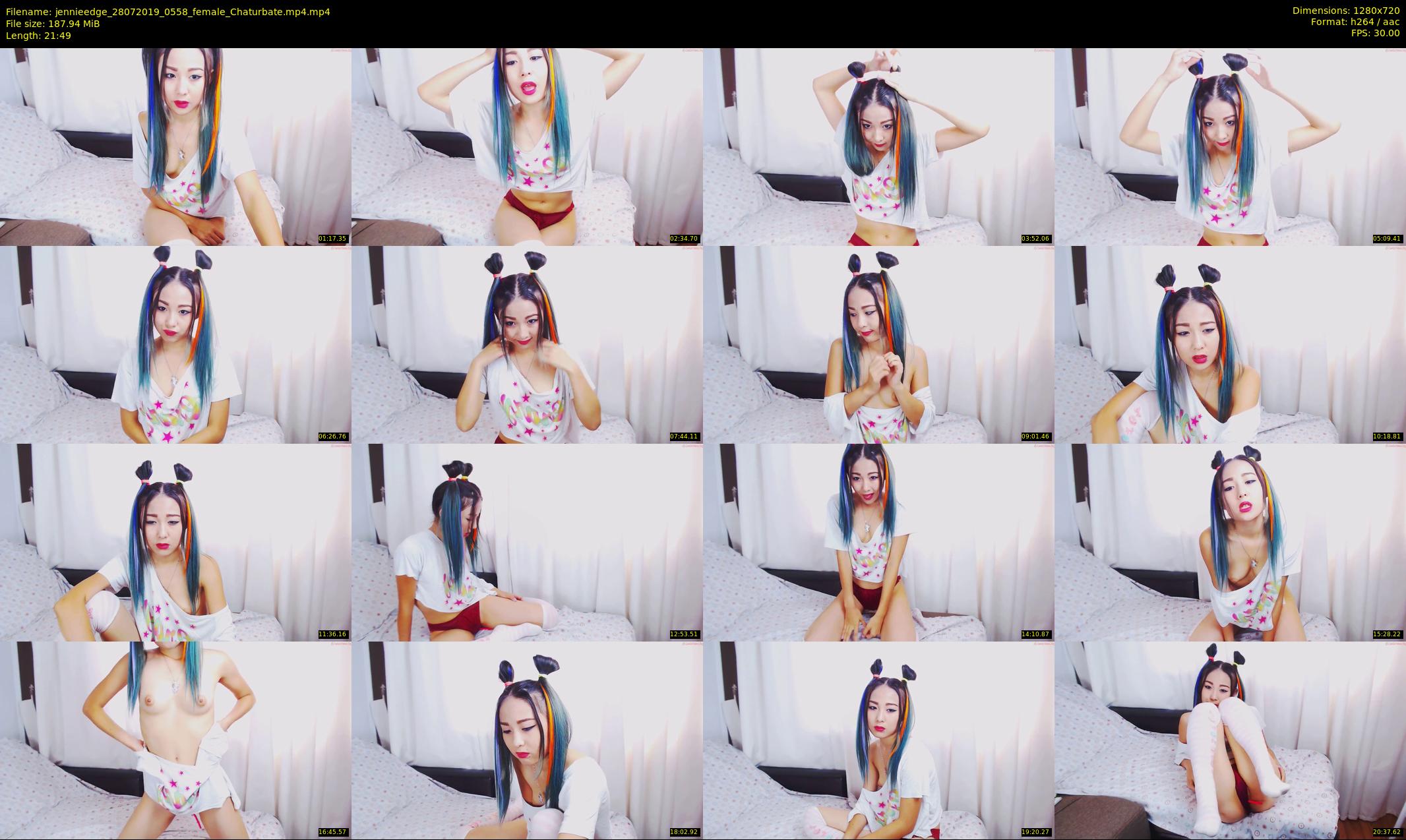 jennieedge — 22 minute Chaturbate female cam show recording, 720p, Jul 28, 2019