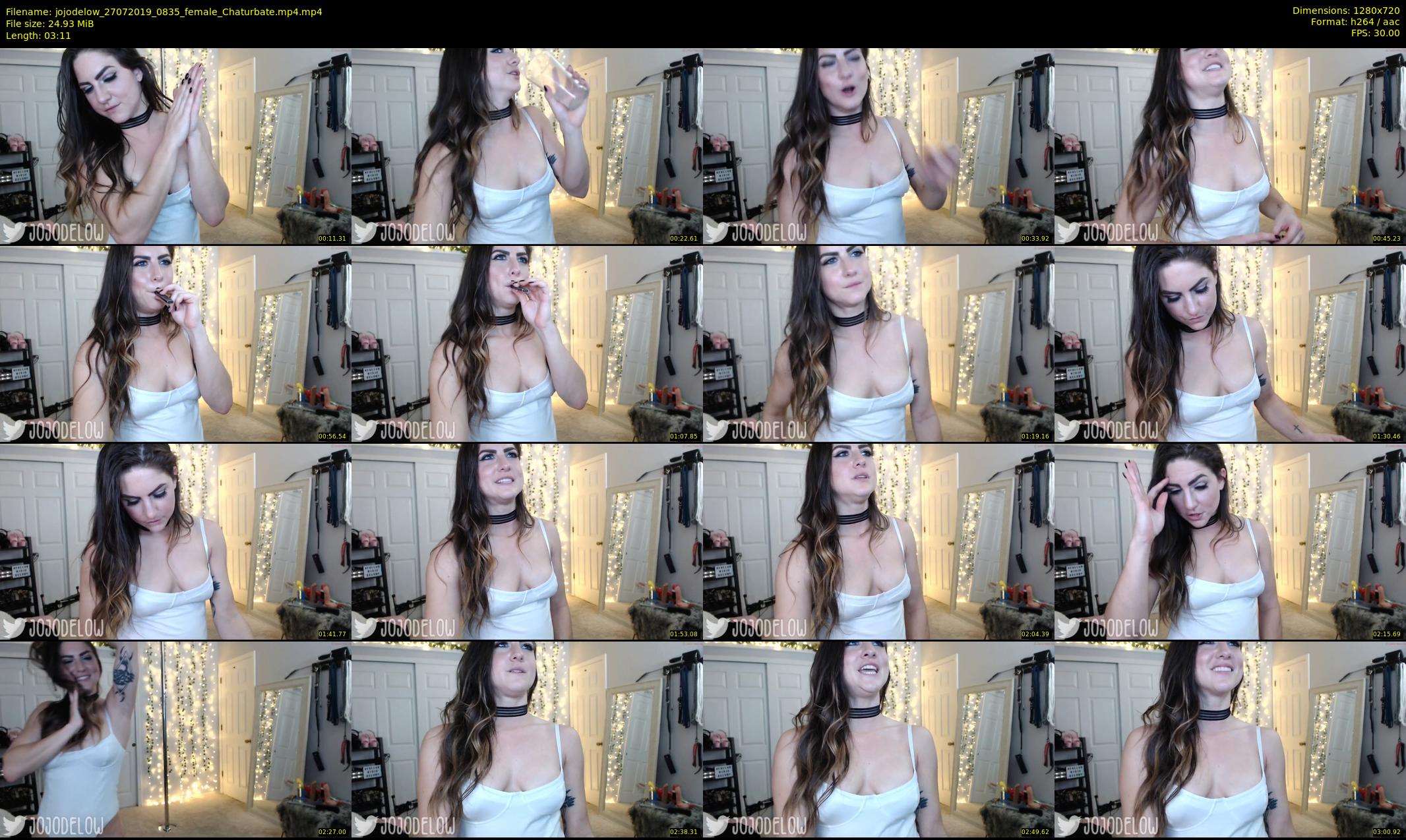 jojodelow — 4 minute Chaturbate female cam show recording, 720p, Jul 27, 2019