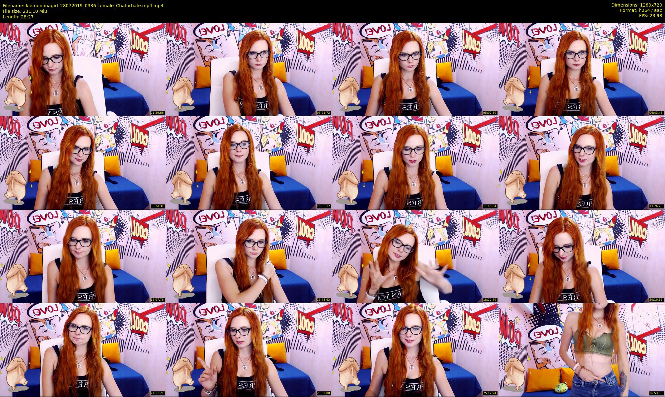 klementinagirl — 29 minute Chaturbate female cam show recording, 720p, Jul 28, 2019