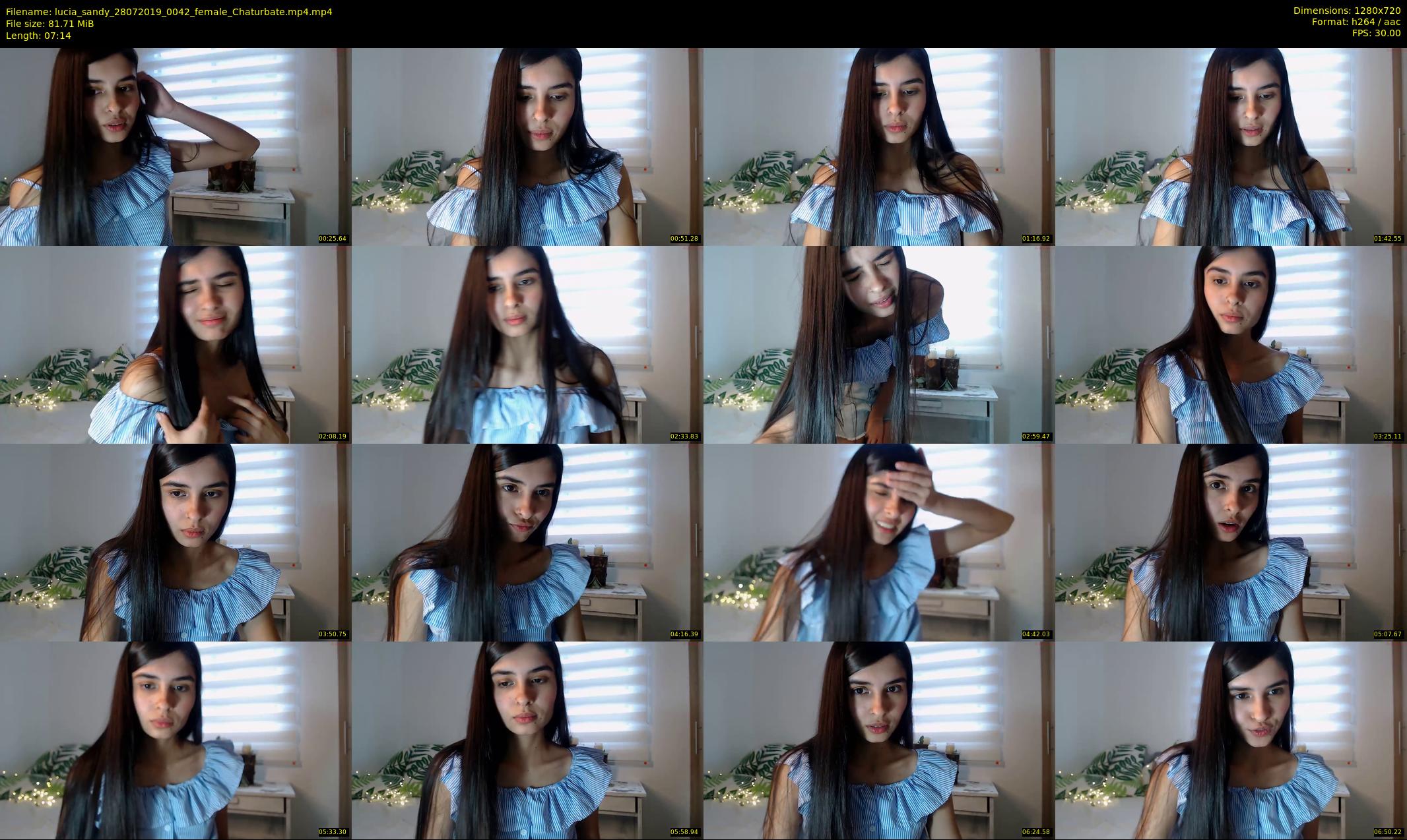 lucia_sandy — 8 minute Chaturbate female cam show recording, 720p, Jul 28, 2019