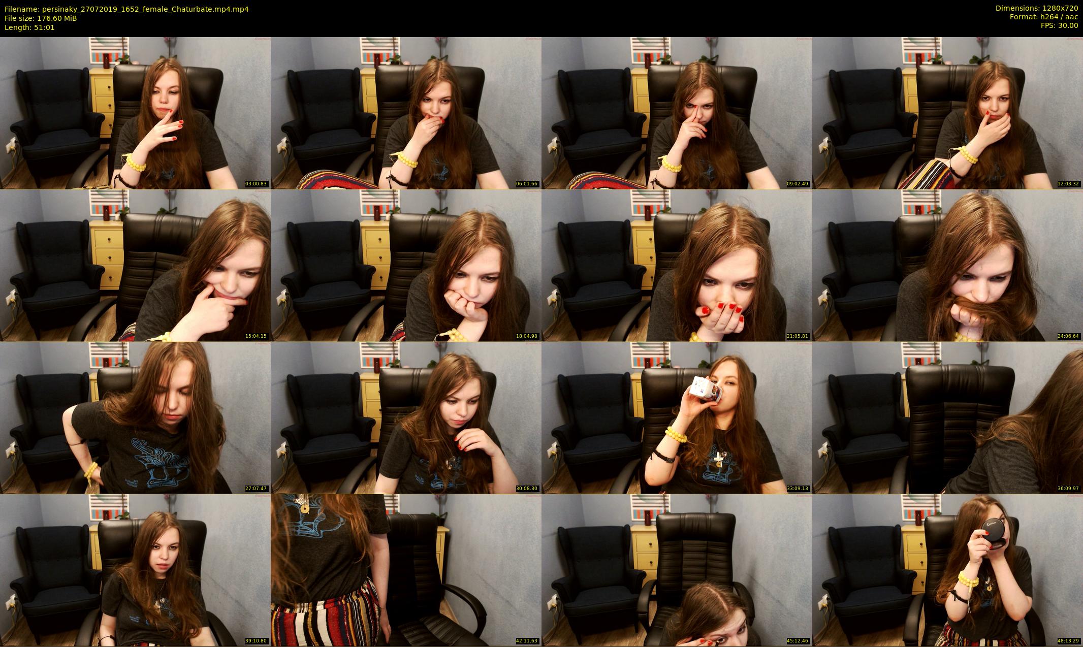 persinaky — 52 minute Chaturbate female cam show recording, 720p, Jul 27, 2019