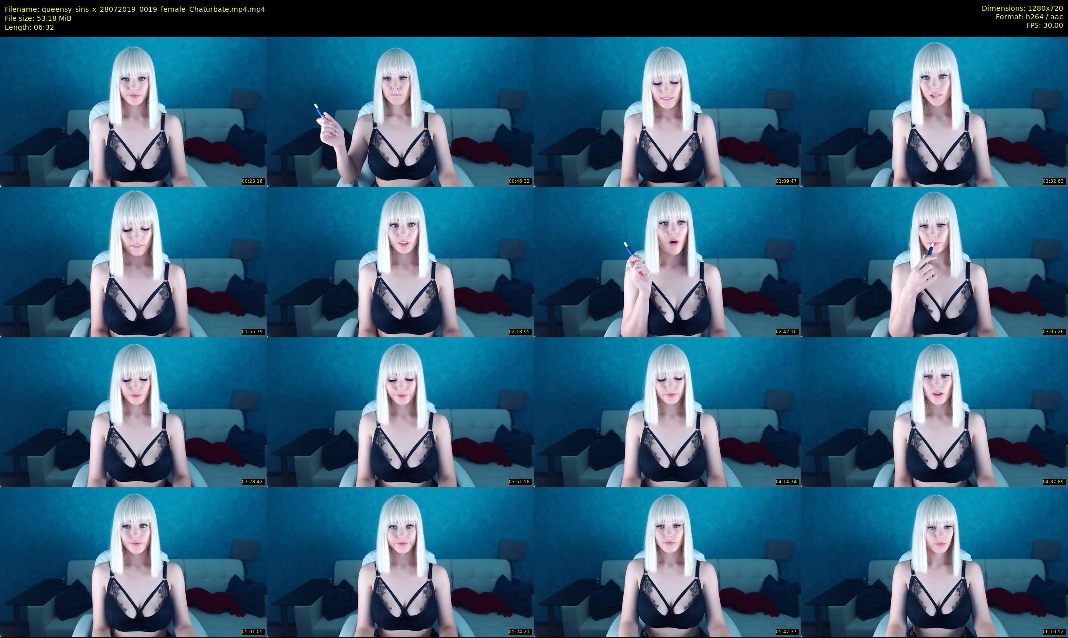 queensy_sins_x — 7 minute Chaturbate female cam show recording, 720p, Jul 28, 2019