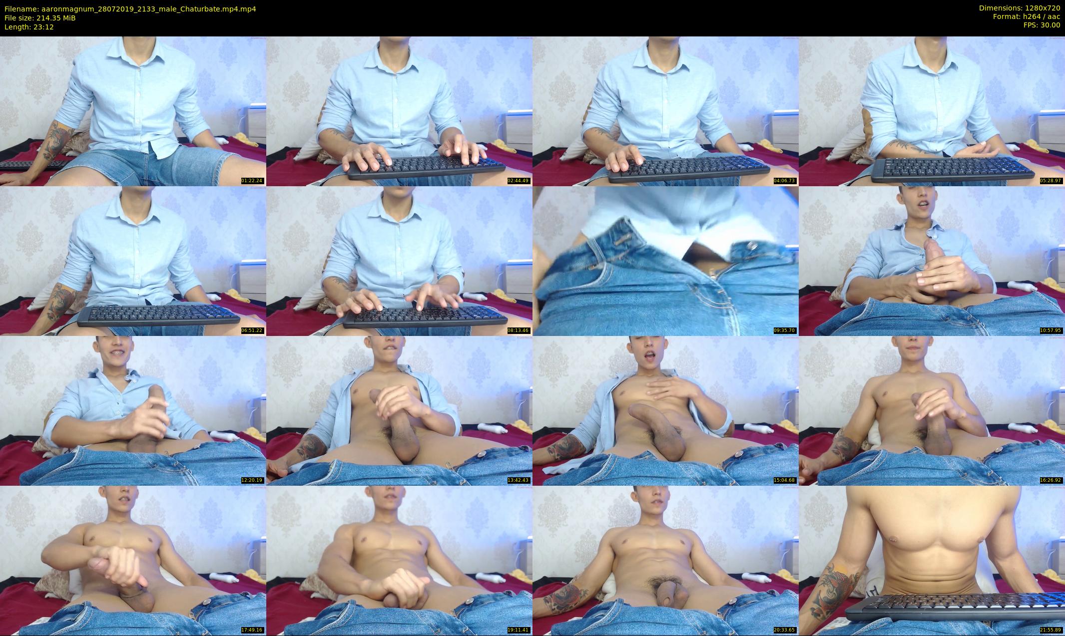aaronmagnum — 24 minute Chaturbate male cam show recording, 720p, Jul 28, 2019