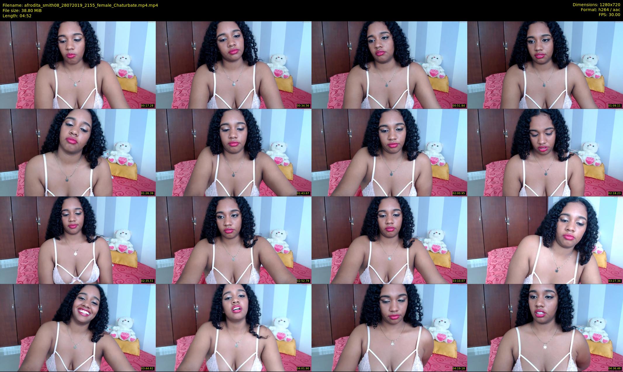afrodita_smith08 — 5 minute Chaturbate female cam show recording, 720p, Jul 28, 2019