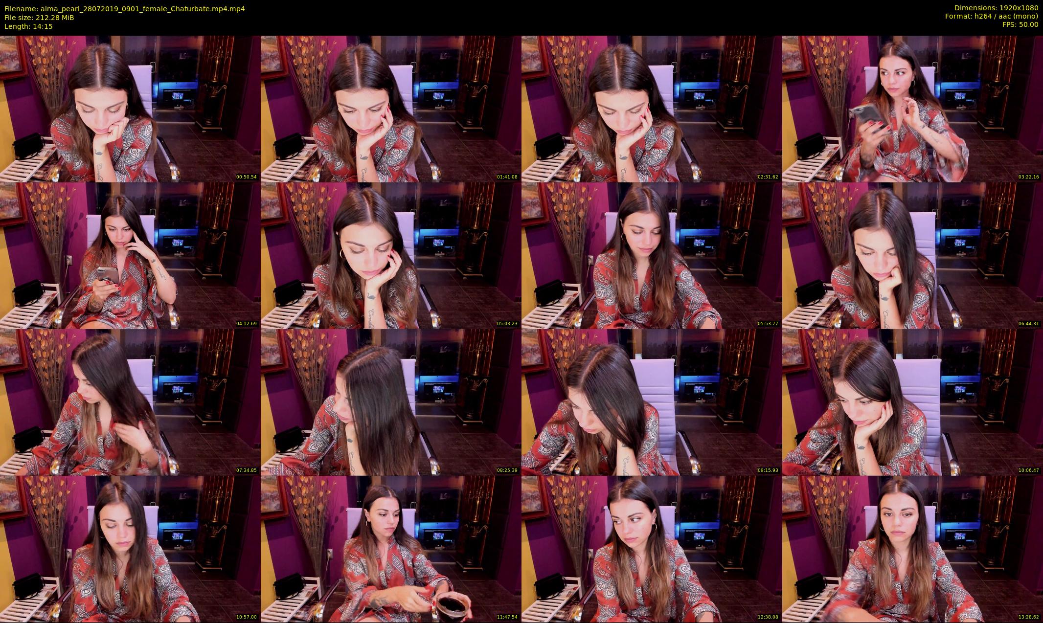 alma_pearl — 15 minute Chaturbate female cam show recording, 1080p, Jul 28, 2019