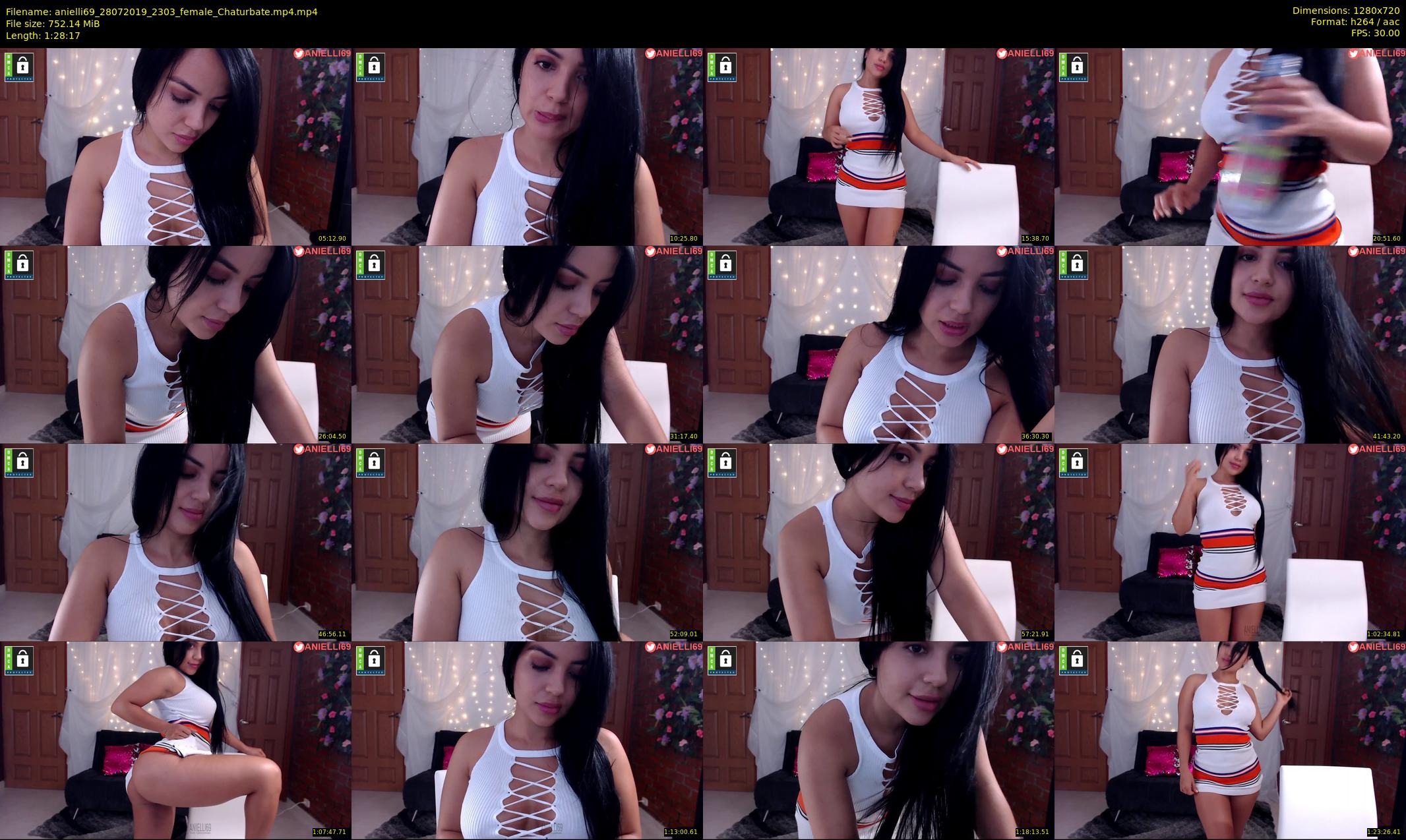 anielli69 — 89 minute Chaturbate female cam show recording, 720p, Jul 28, 2019