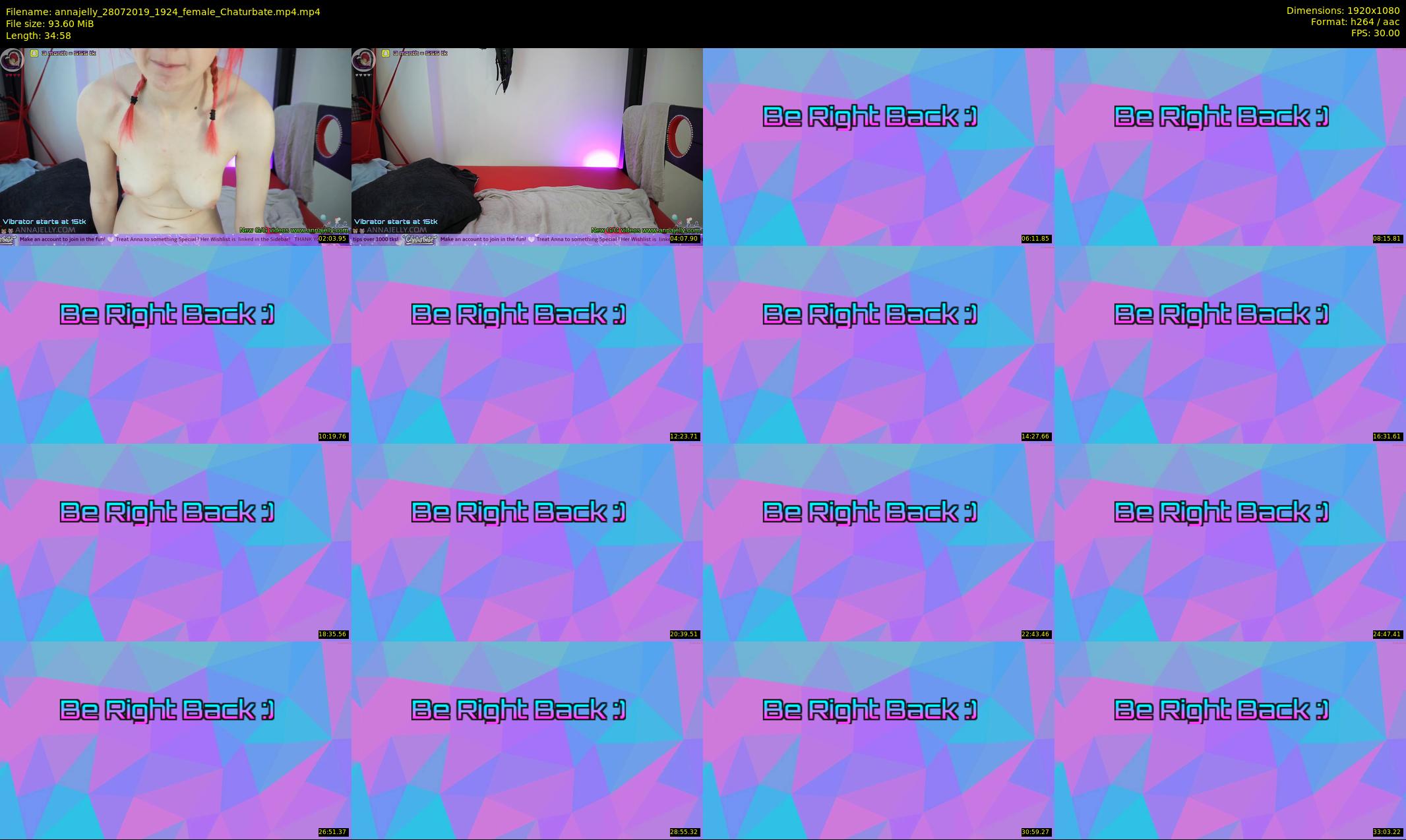 annajelly — 35 minute Chaturbate couple cam show recording, 1080p, Jul 28, 2019