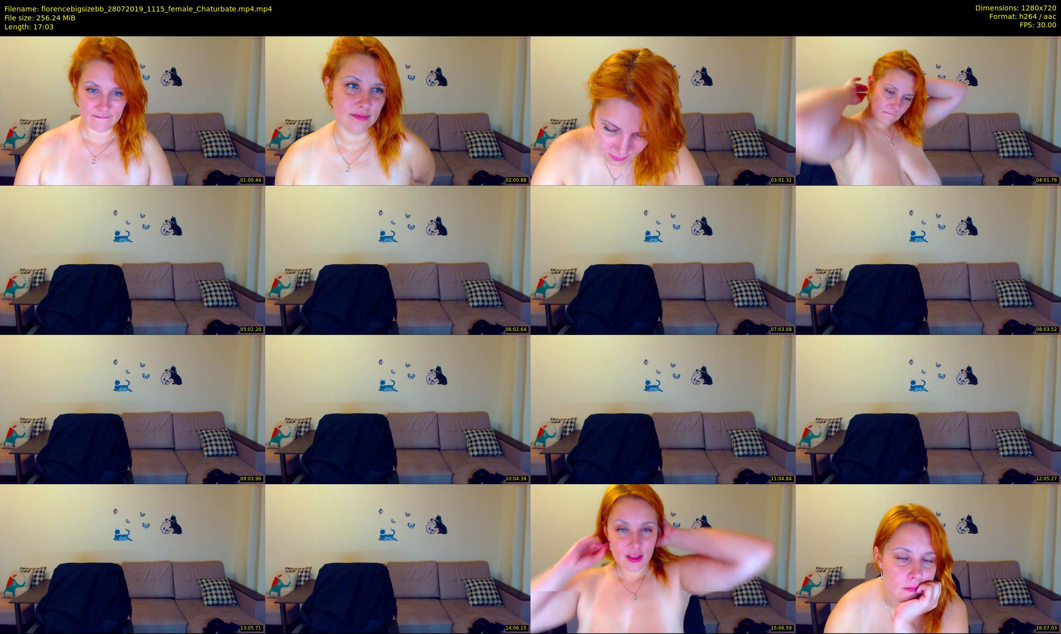 florencebigsizebb — 18 minute Chaturbate female cam show recording, 720p, Jul 28, 2019