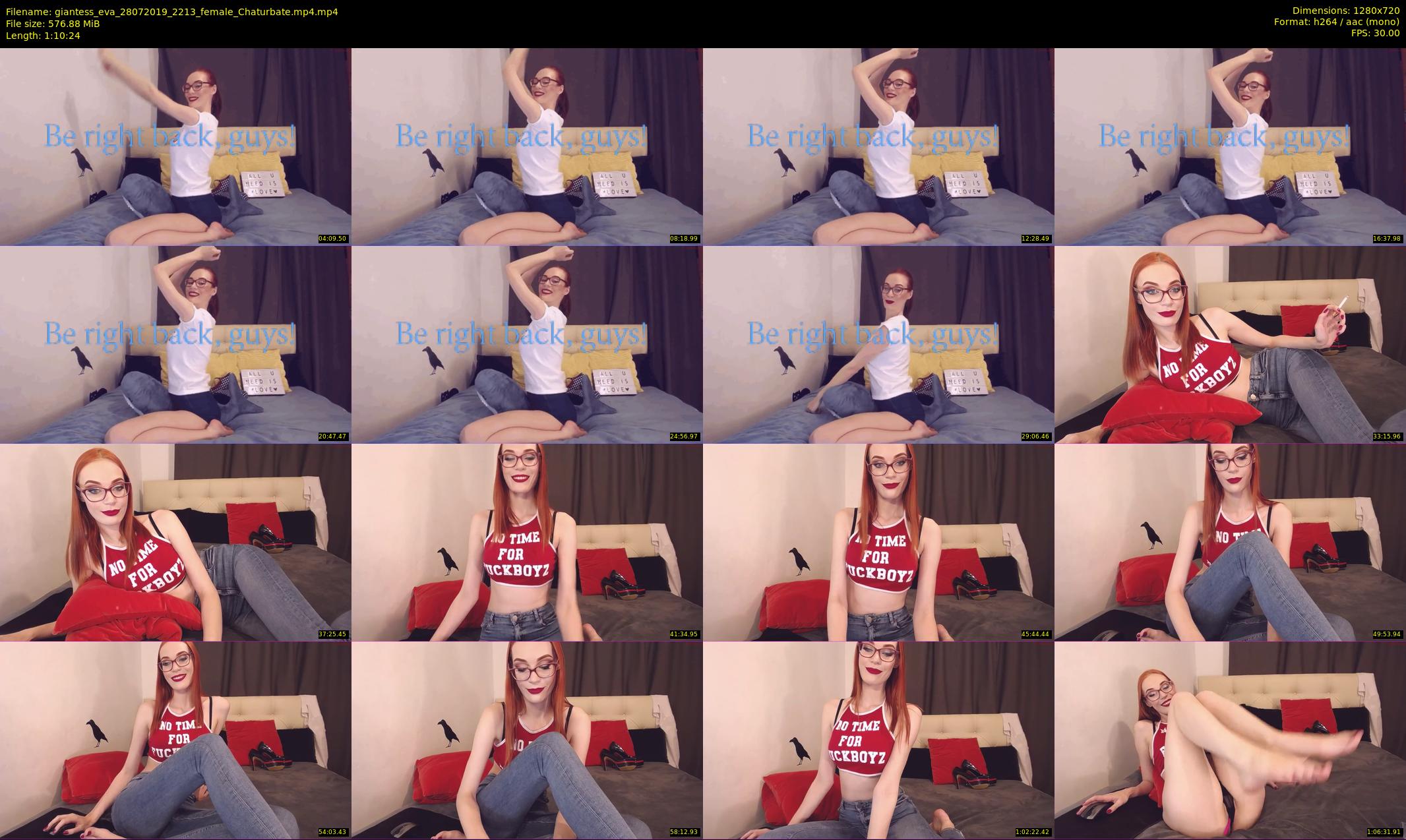 giantess_eva — 71 minute Chaturbate female cam show recording, 720p, Jul 28, 2019