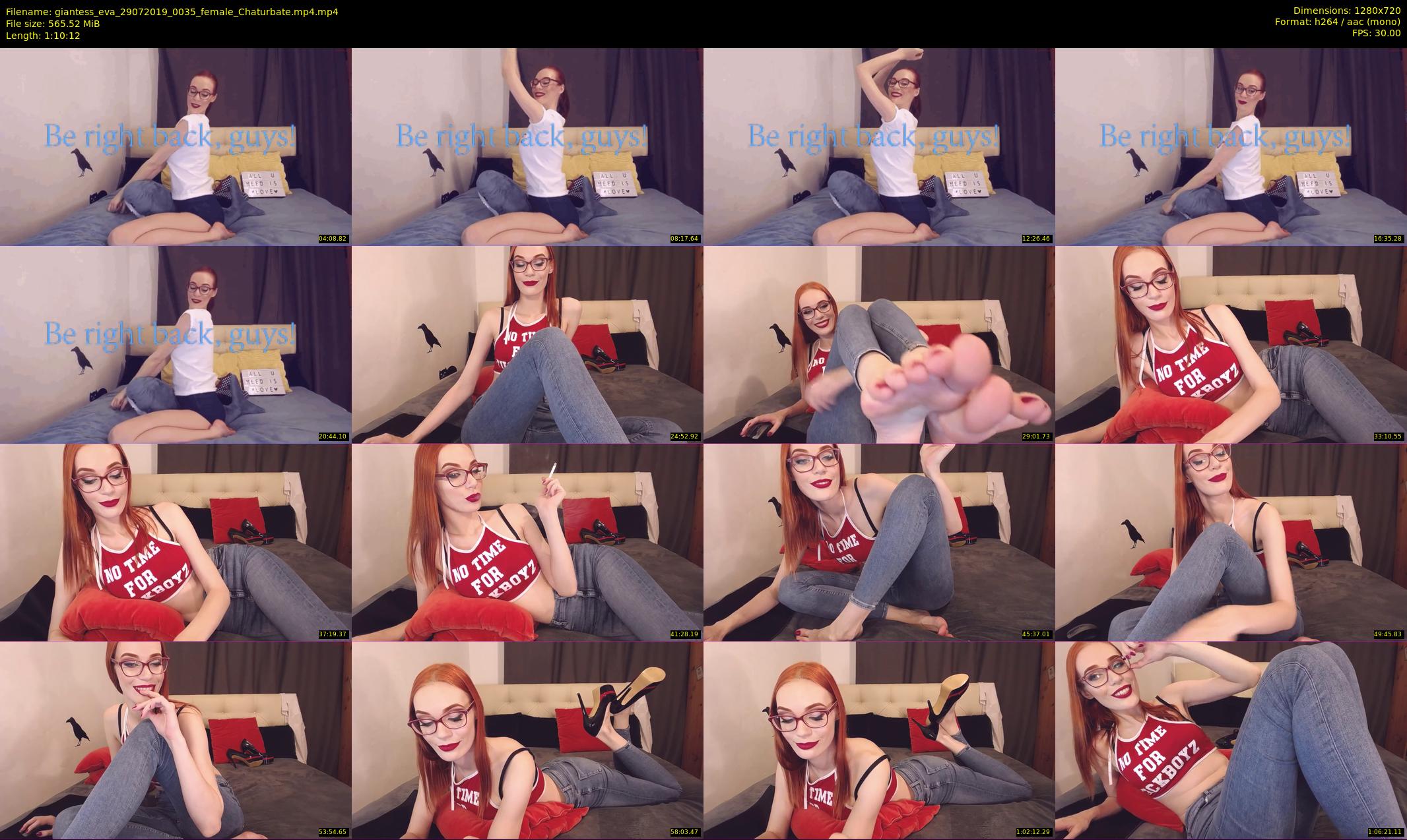 giantess_eva — 71 minute Chaturbate female cam show recording, 720p, Jul 29, 2019