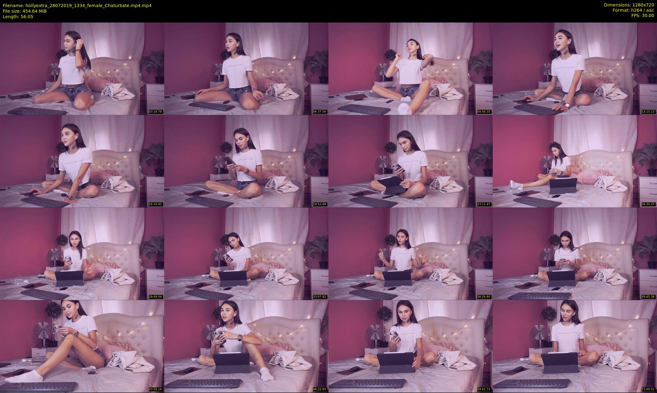 hollyextra — 57 minute Chaturbate female cam show recording, 720p, Jul 28, 2019