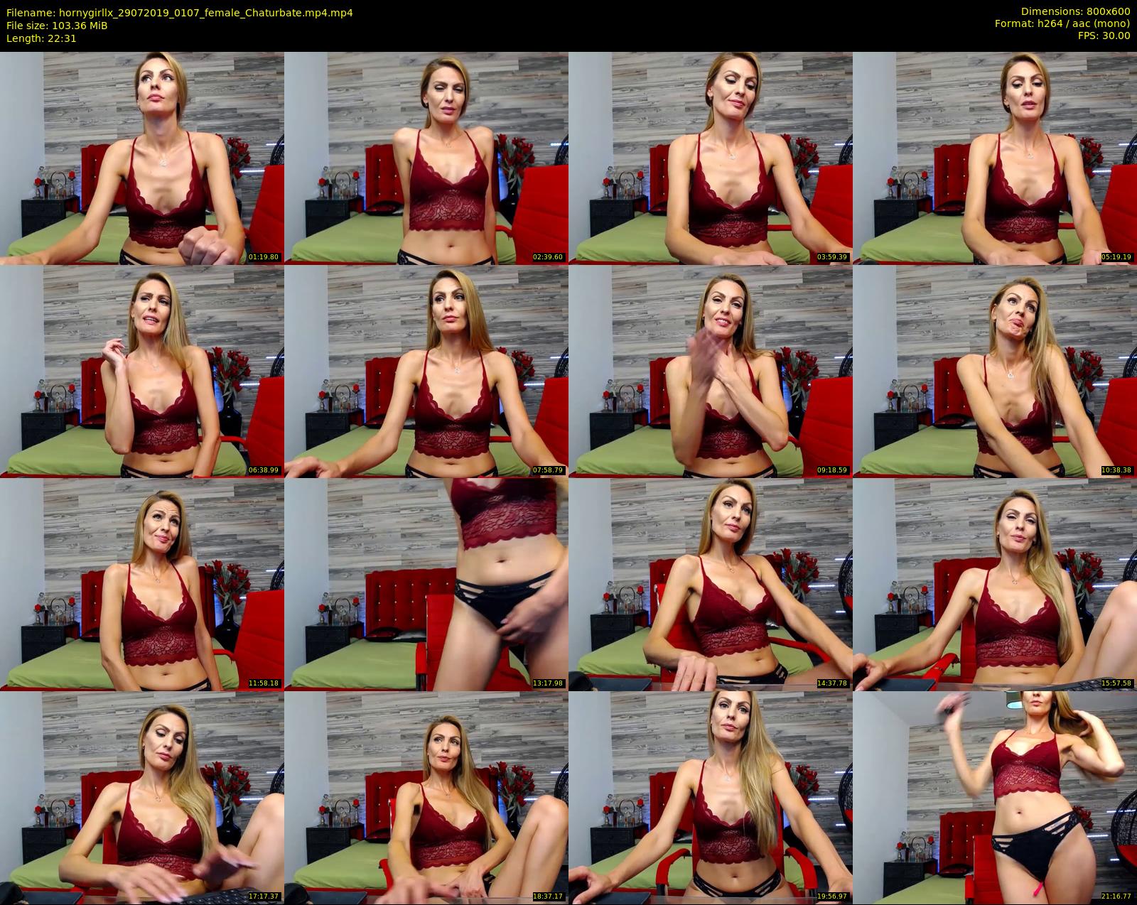 hornygirllx — 23 minute Chaturbate female cam show recording, 480p, Jul 29, 2019