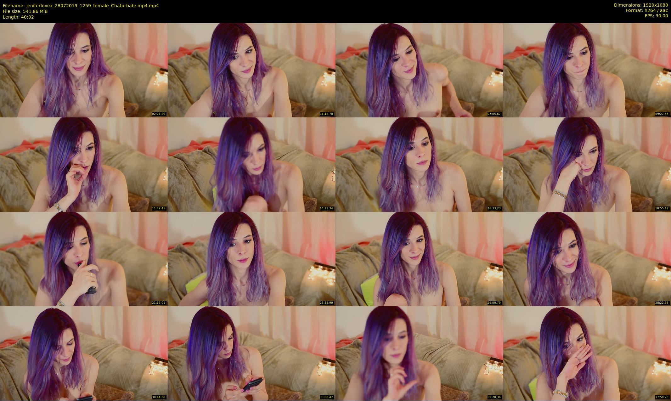 jeniferlovex — 41 minute Chaturbate female cam show recording, 1080p, Jul 28, 2019