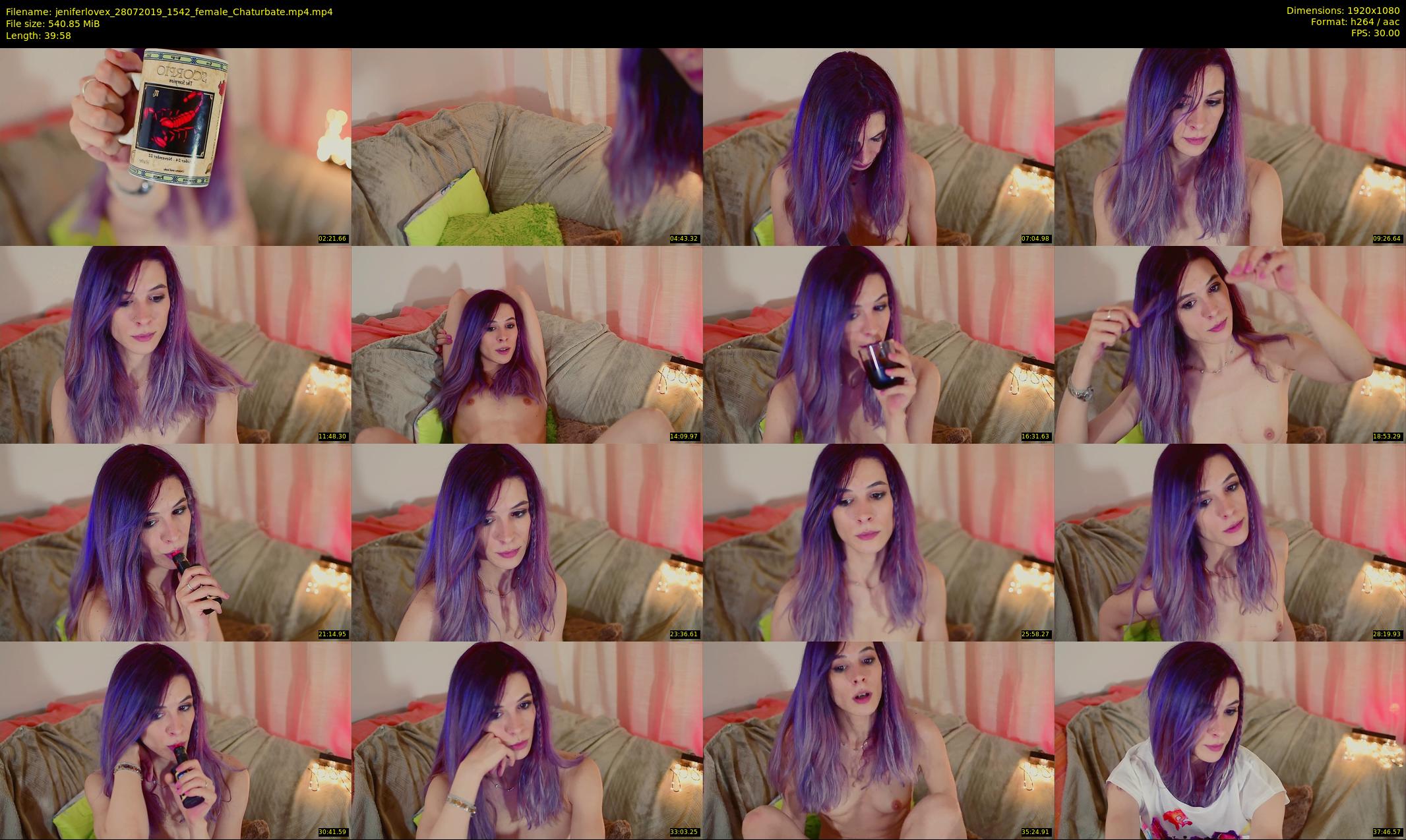 jeniferlovex — 40 minute Chaturbate female cam show recording, 1080p, Jul 28, 2019