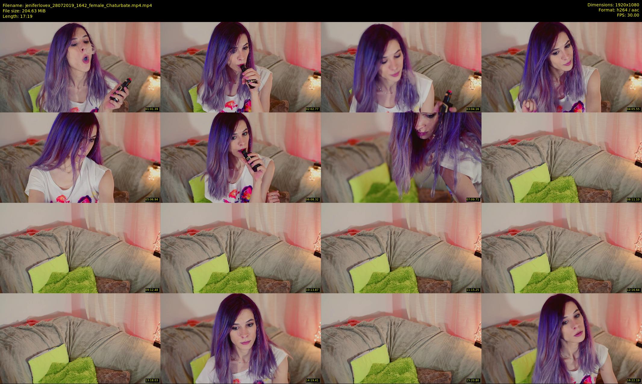 jeniferlovex — 18 minute Chaturbate female cam show recording, 1080p, Jul 28, 2019