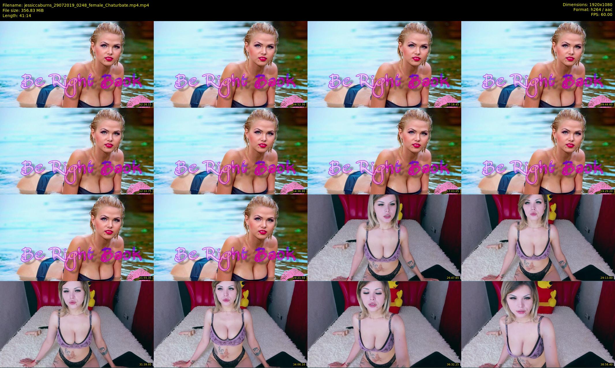 jessiccaburns — 42 minute Chaturbate female cam show recording, 1080p, Jul 29, 2019