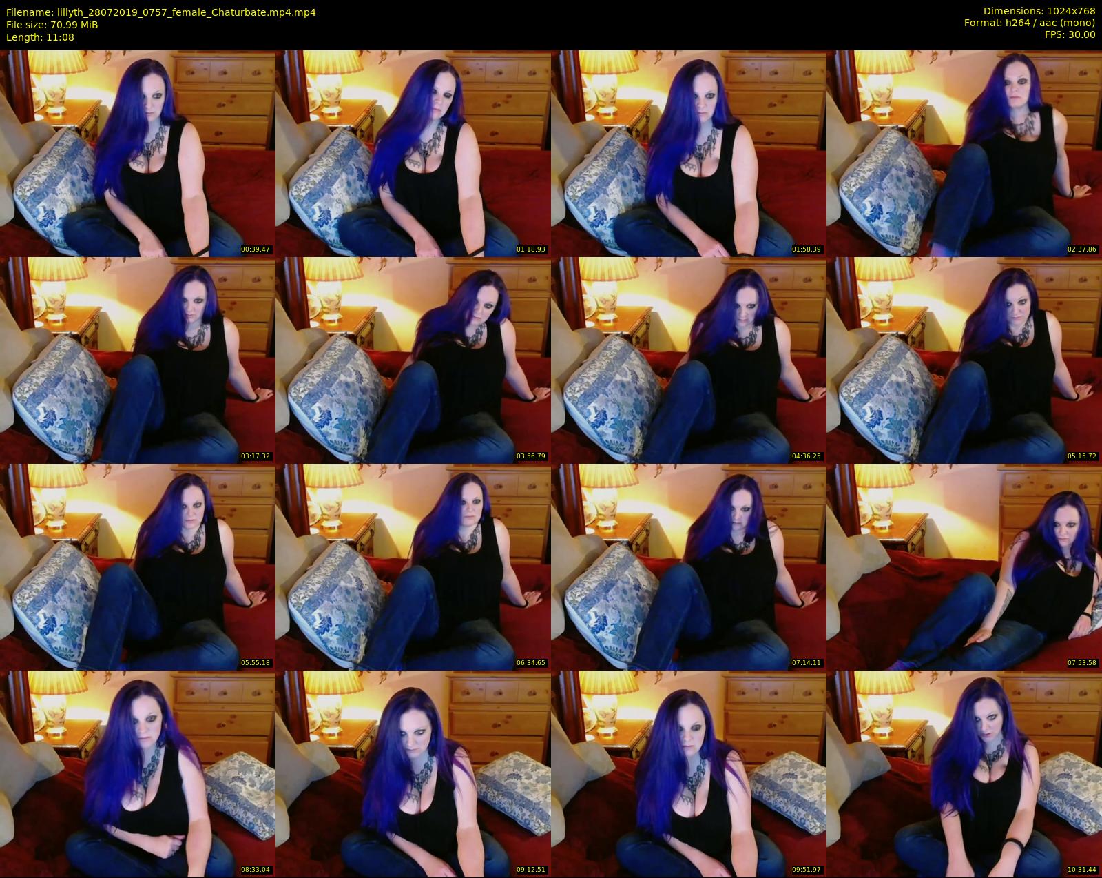 lillyth — 12 minute Chaturbate female cam show recording, 720p, Jul 28, 2019