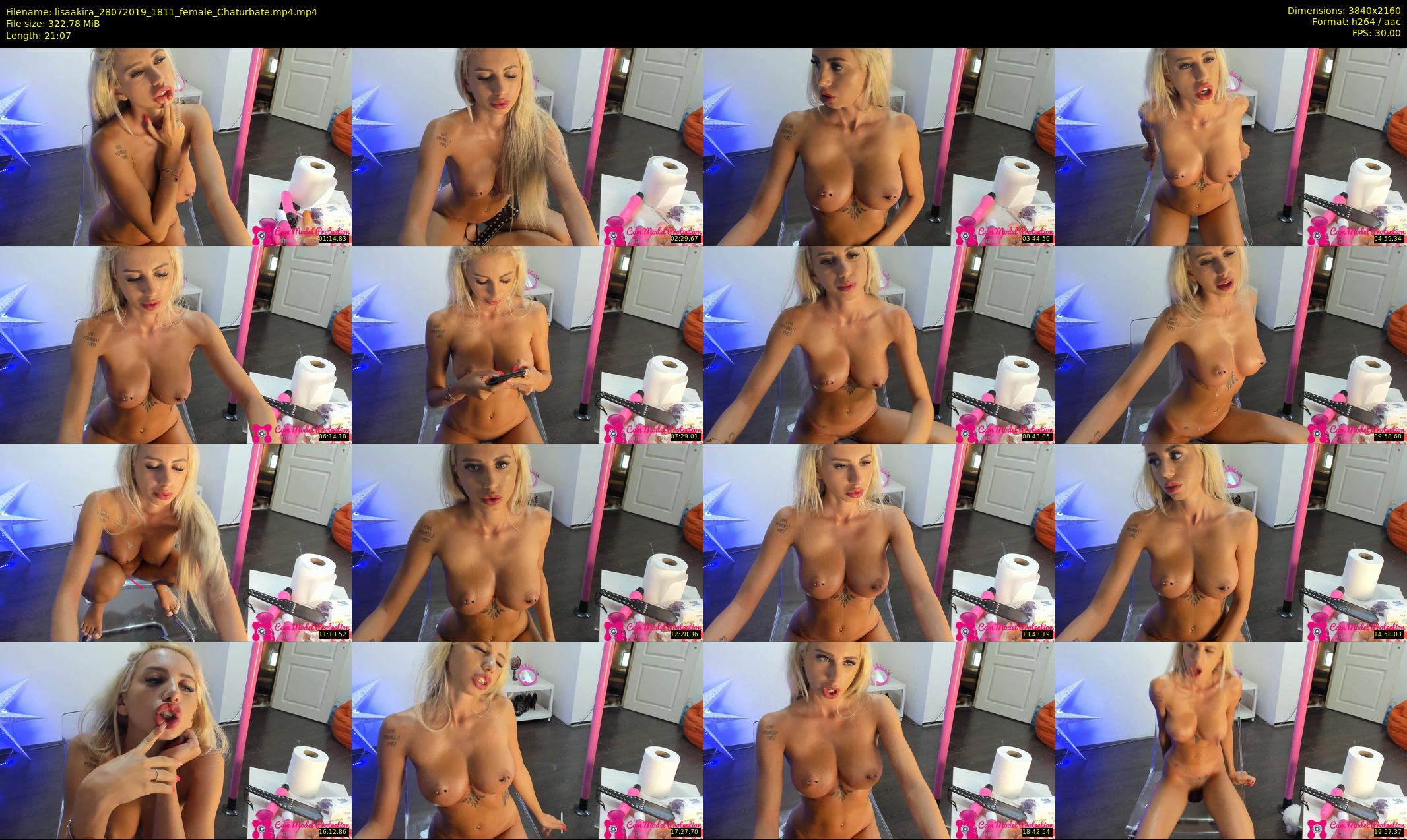 lisaakira — 22 minute Chaturbate female cam show recording, 4K, Jul 28, 2019