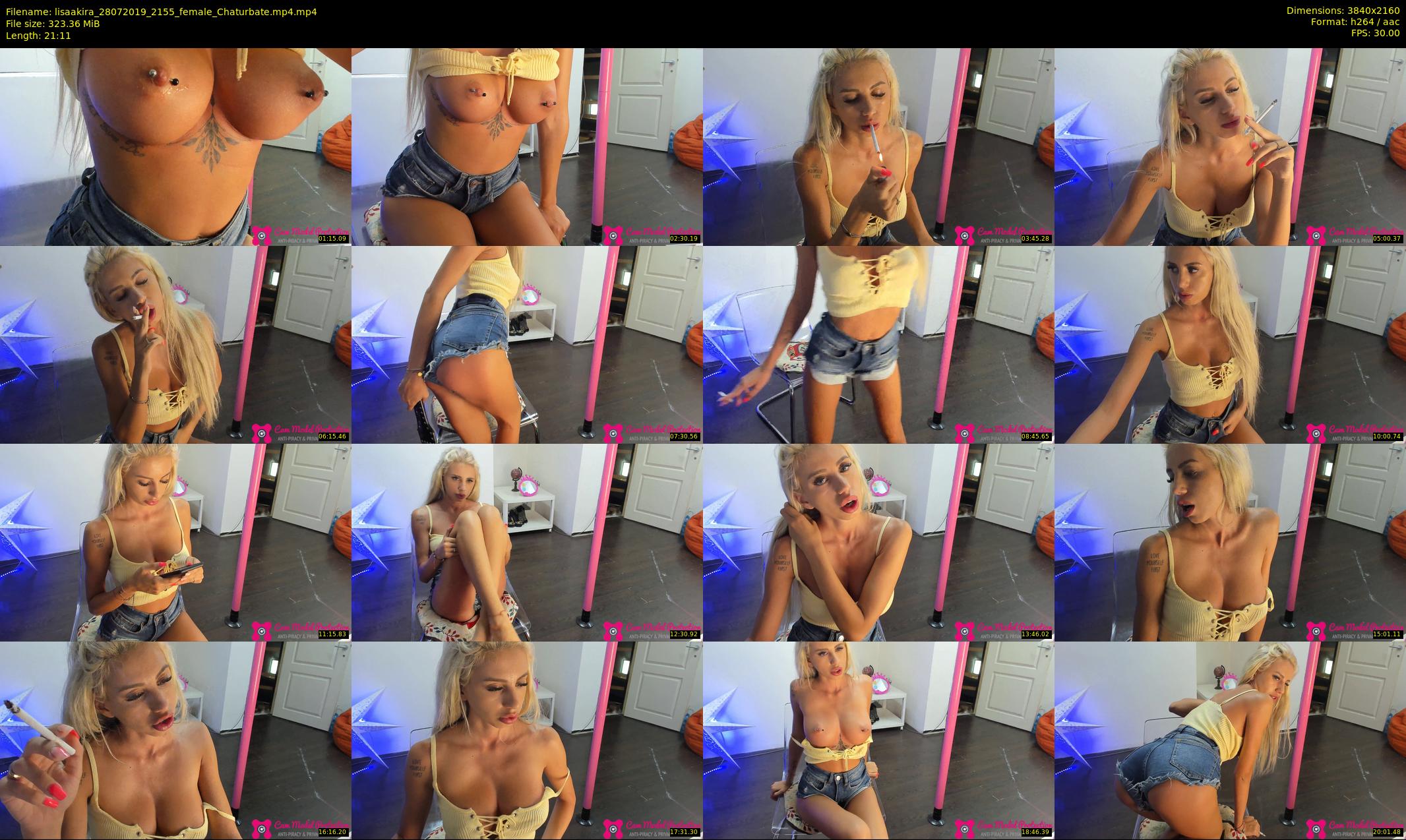 lisaakira — 22 minute Chaturbate female cam show recording, 4K, Jul 28, 2019