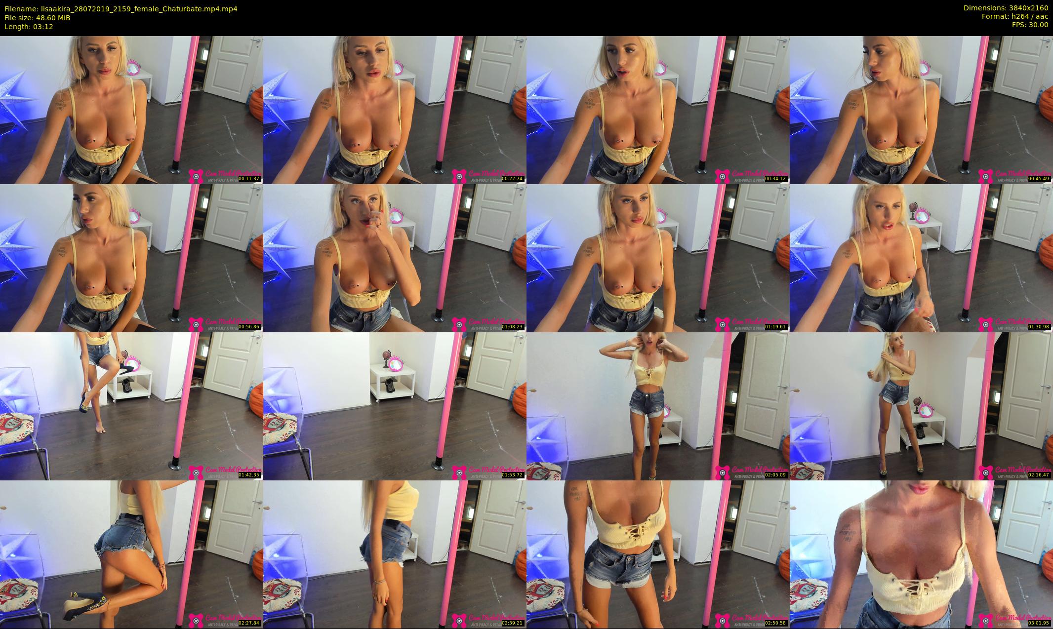 lisaakira — 4 minute Chaturbate female cam show recording, 4K, Jul 28, 2019