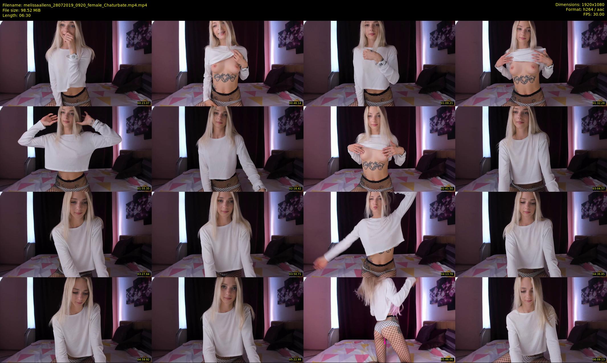 melissaallens — 7 minute Chaturbate female cam show recording, 1080p, Jul 28, 2019