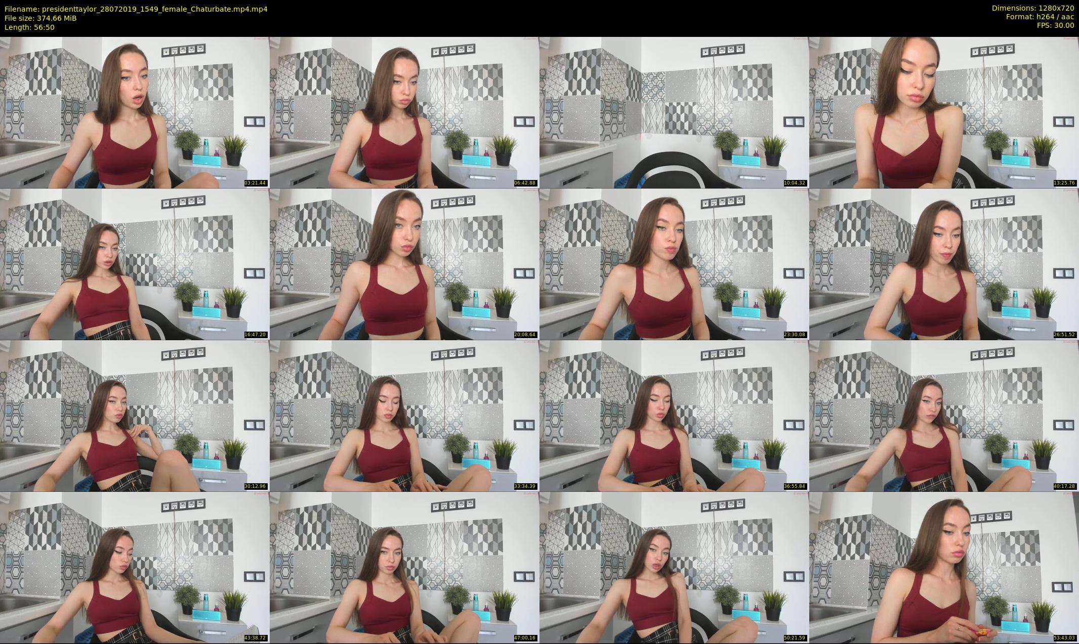 presidenttaylor — 57 minute Chaturbate female cam show recording, 720p, Jul 28, 2019