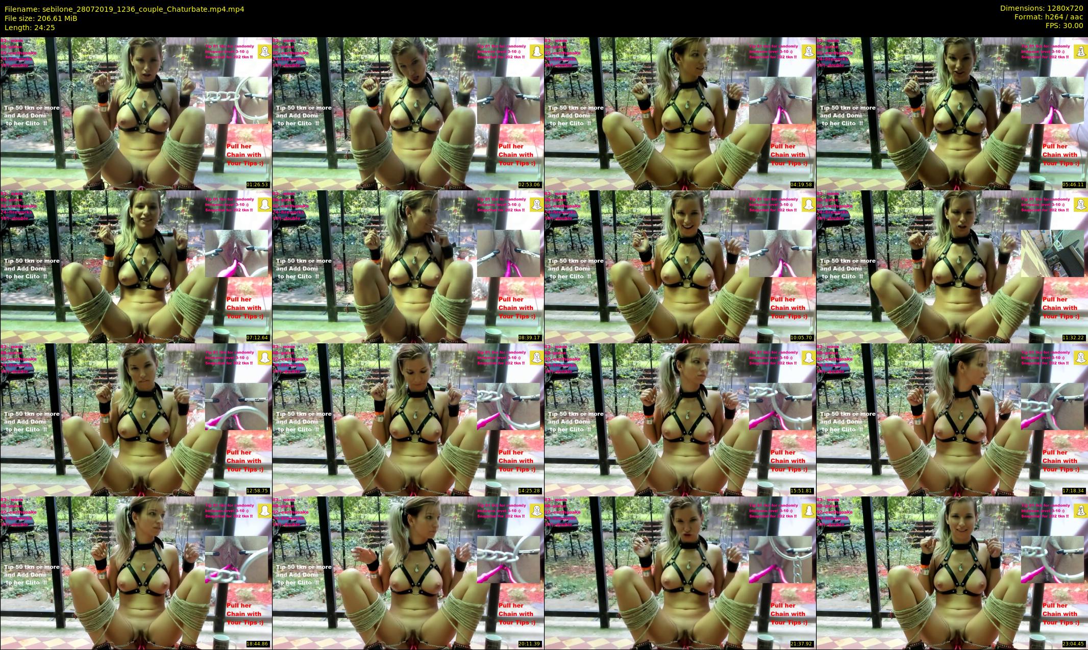 sebilone — 25 minute Chaturbate couple cam show recording, 720p, Jul 28, 2019