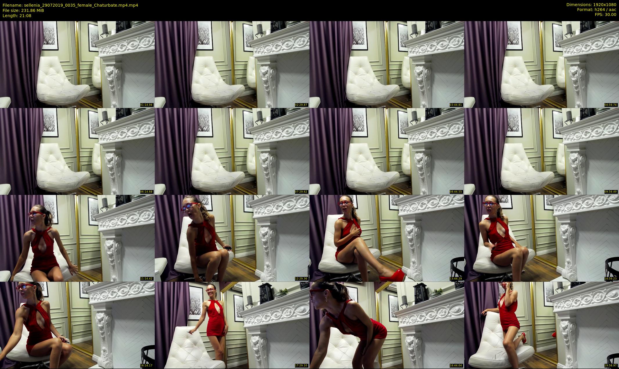 sellenia — 22 minute Chaturbate female cam show recording, 1080p, Jul 29, 2019