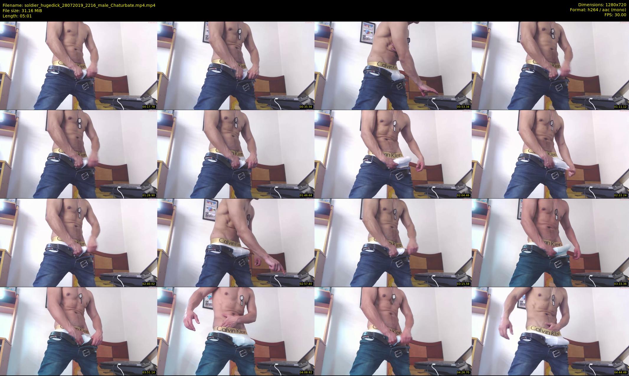 soldier_hugedick — 6 minute Chaturbate male cam show recording, 720p, Jul 28, 2019