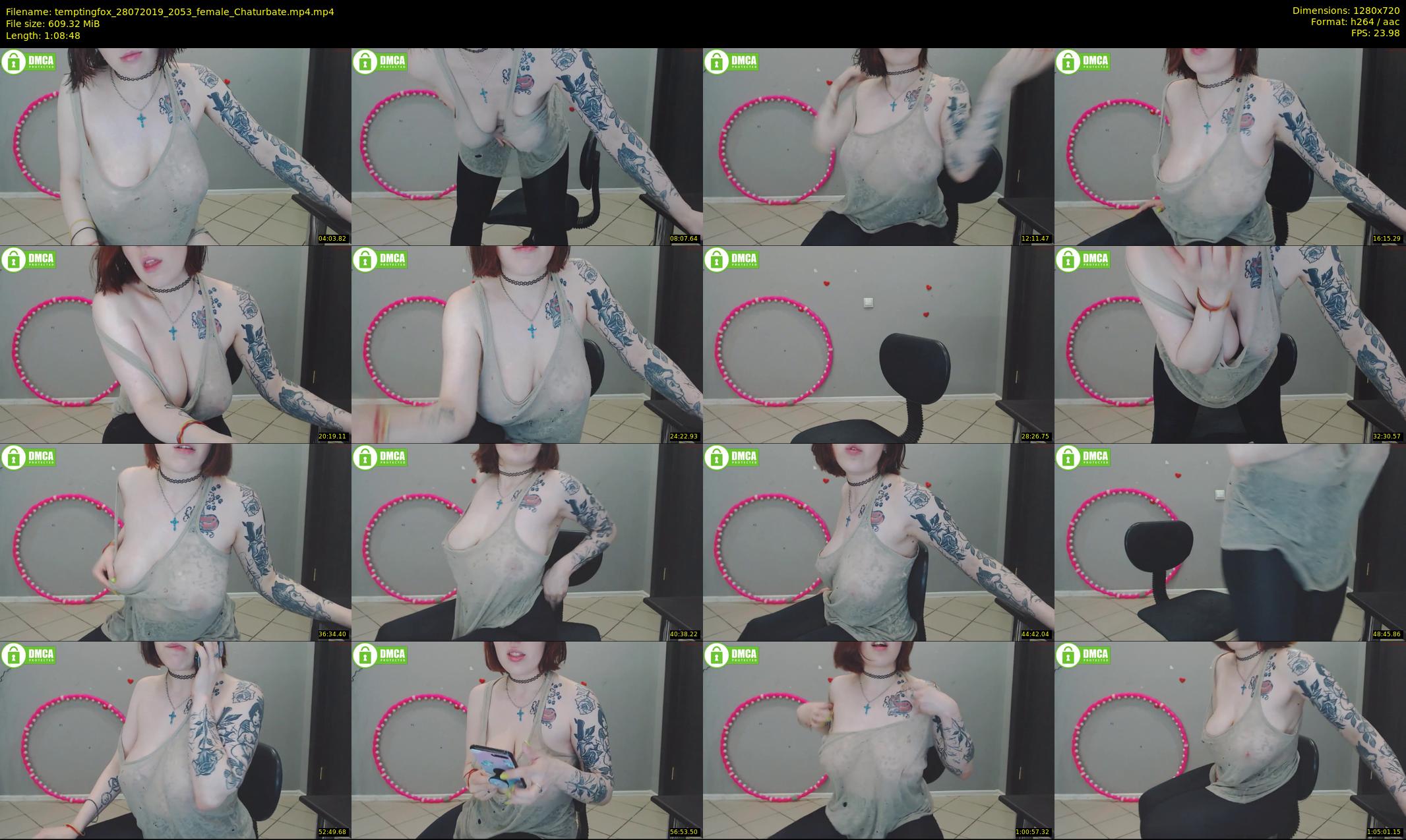 temptingfox — 69 minute Chaturbate female cam show recording, 720p, Jul 28, 2019