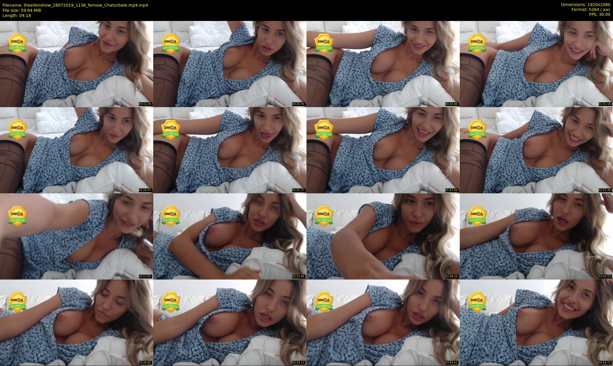 theellenshow — 5 minute Chaturbate female cam show recording, 1080p, Jul 28, 2019