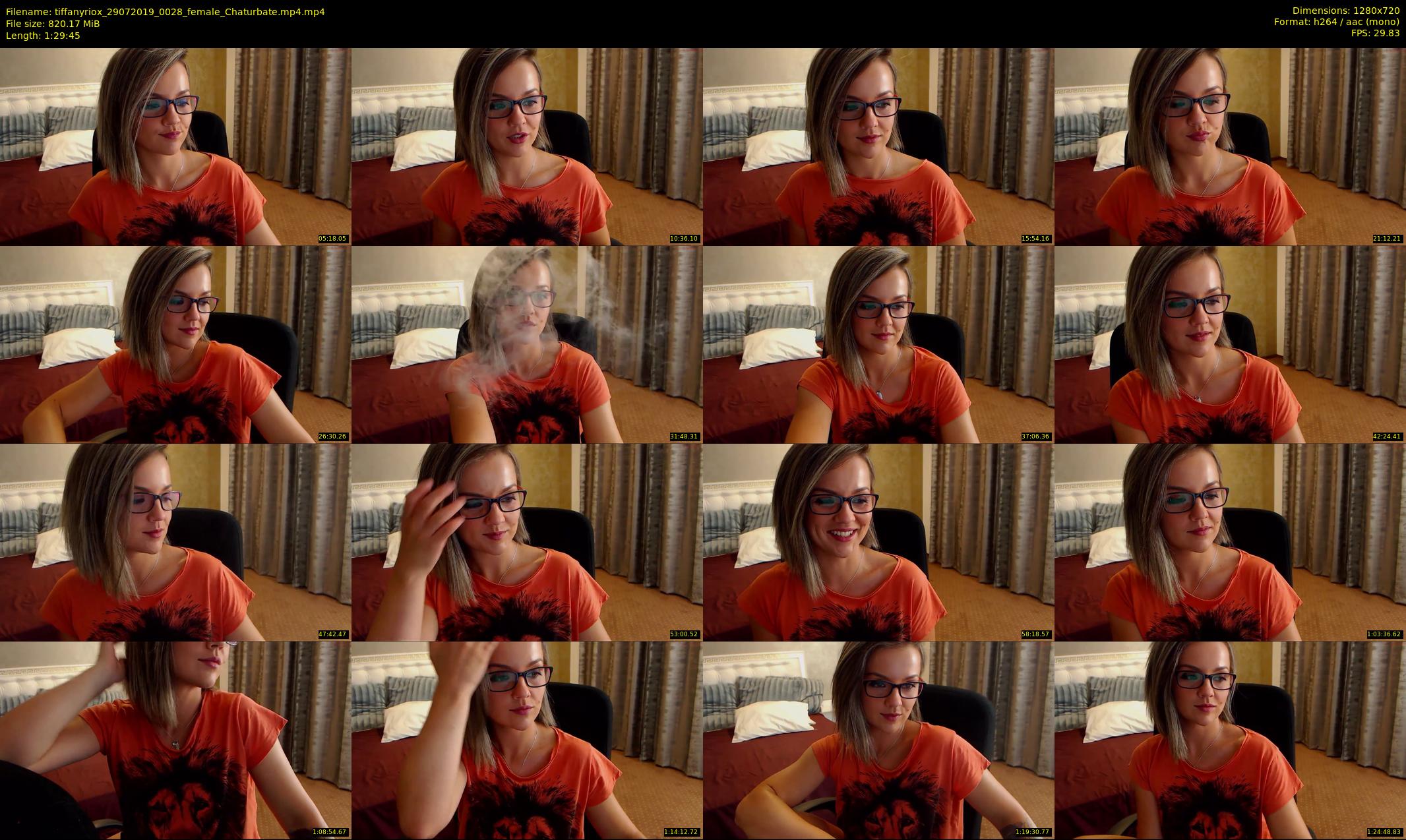 tiffanyriox — 90 minute Chaturbate female cam show recording, 720p, Jul 29, 2019