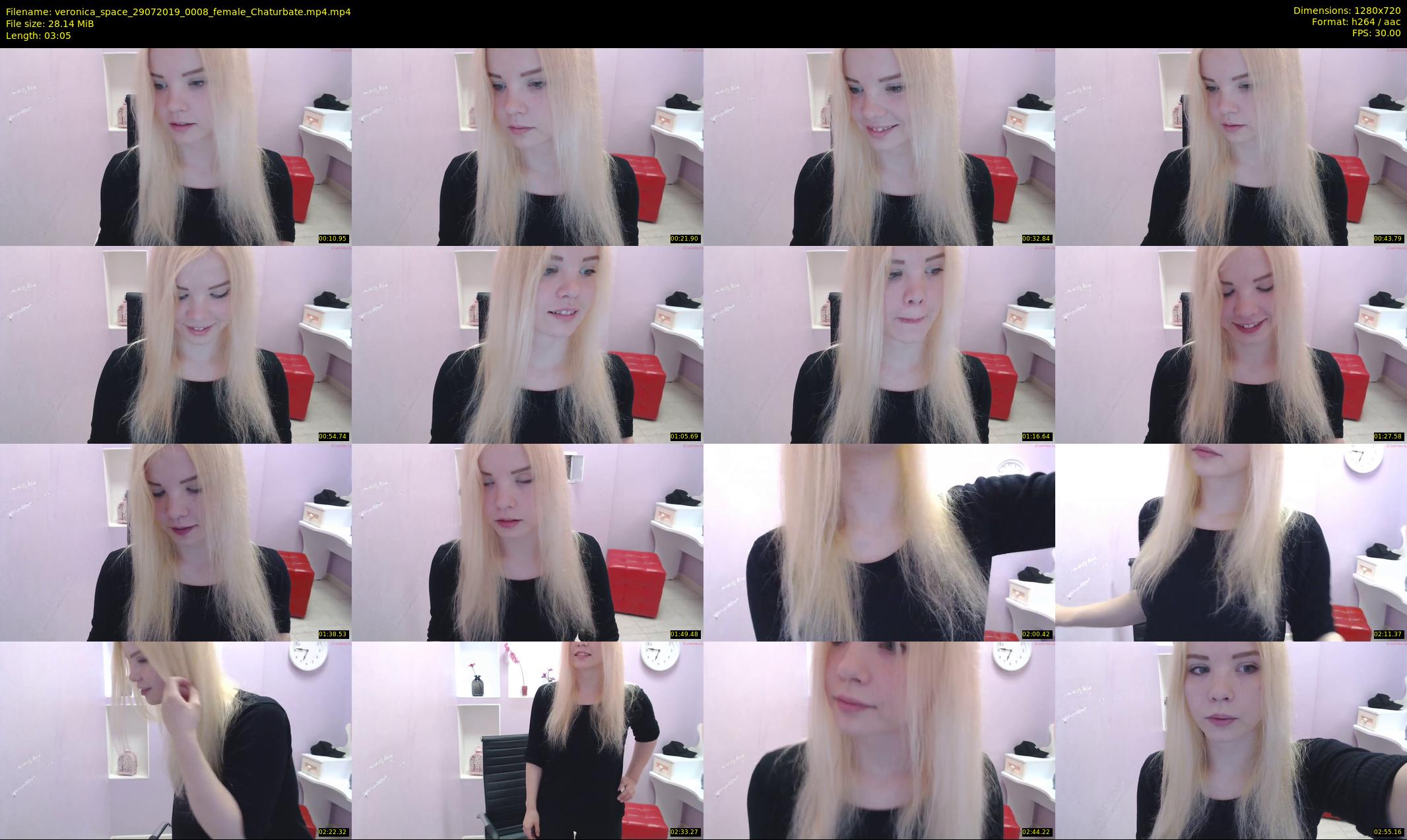 veronica_space — 4 minute Chaturbate female cam show recording, 720p, Jul 29, 2019