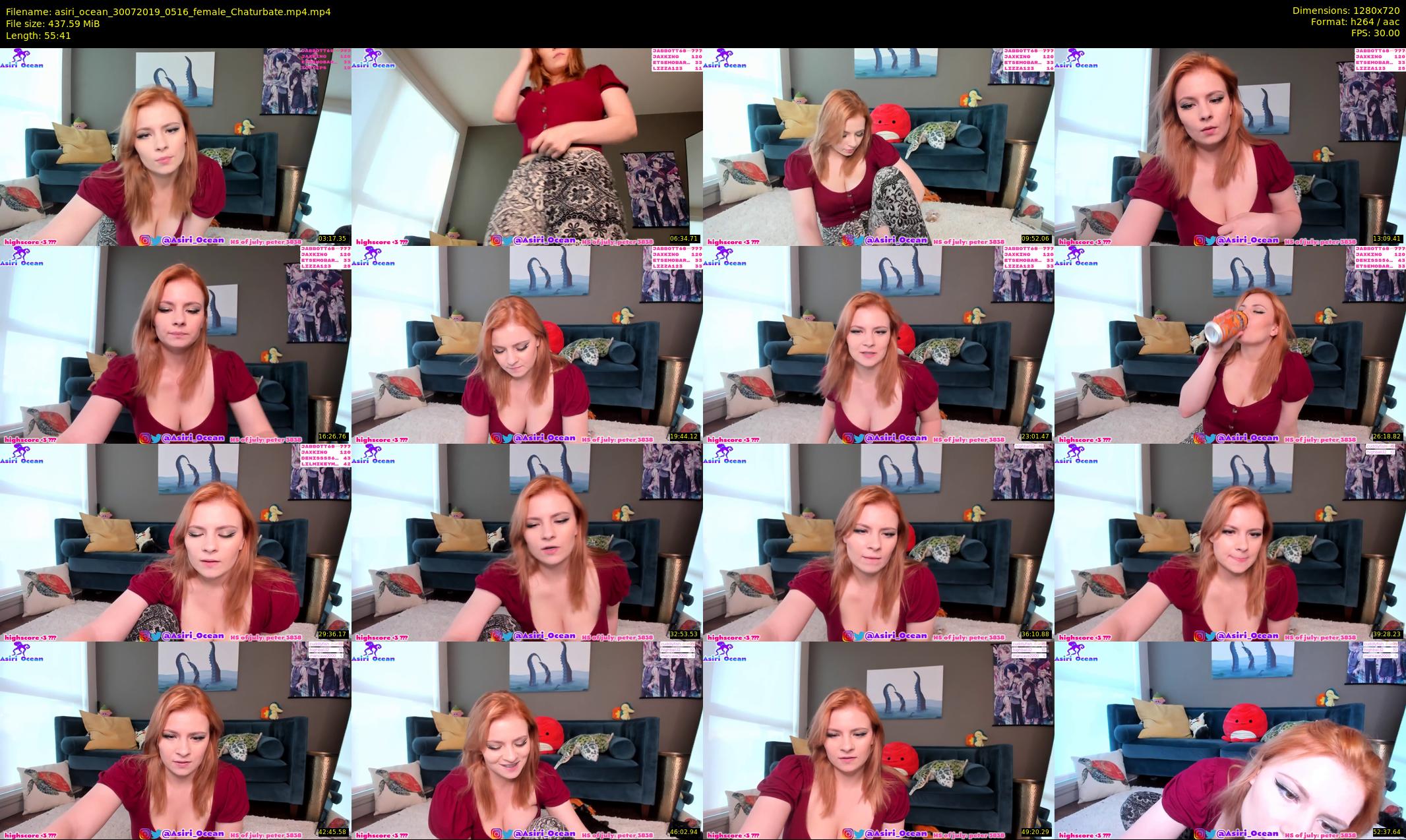 asiri_ocean — 56 minute Chaturbate female cam show recording, 720p, Jul 30, 2019