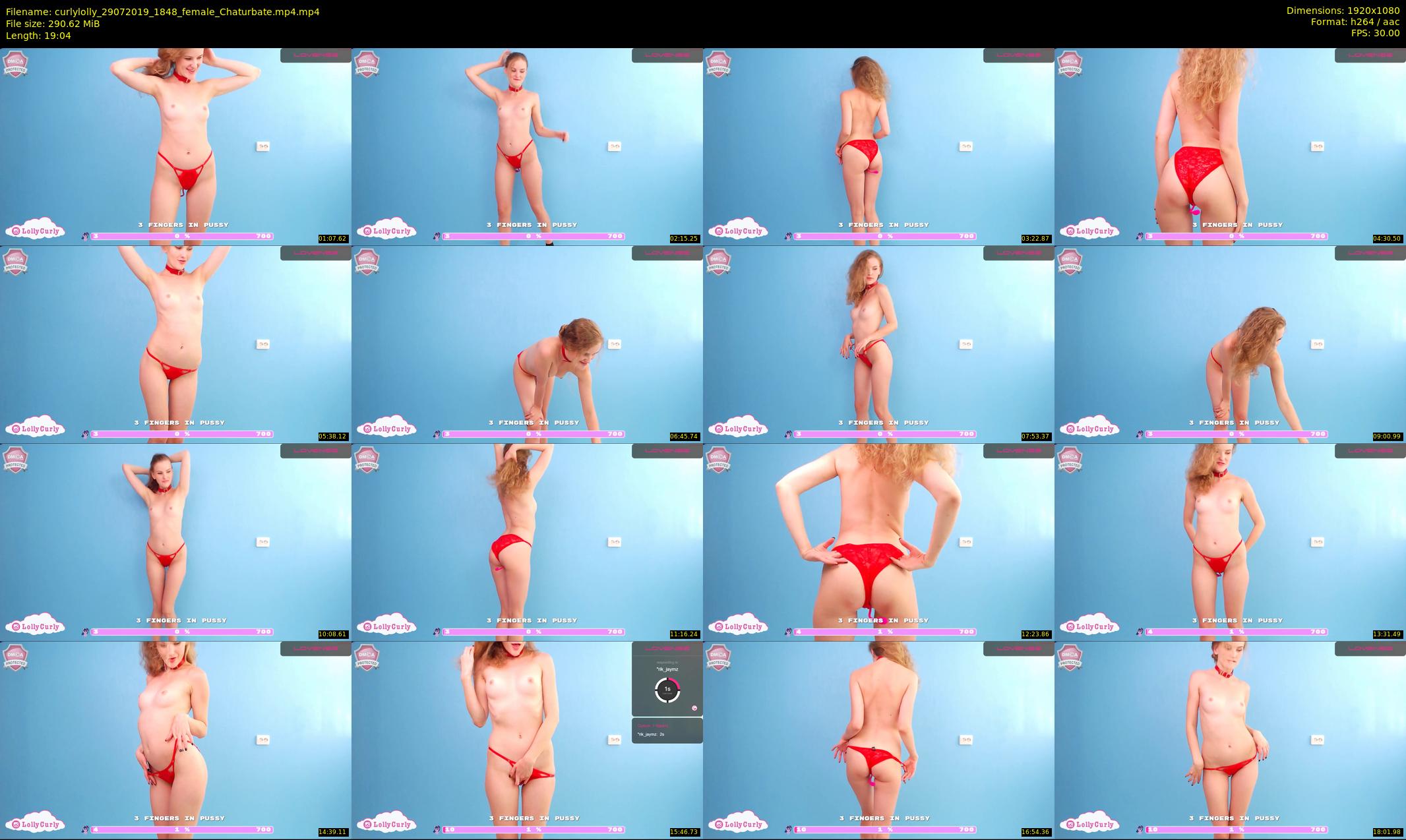 curlylolly — 20 minute Chaturbate female cam show recording, 1080p, Jul 29, 2019
